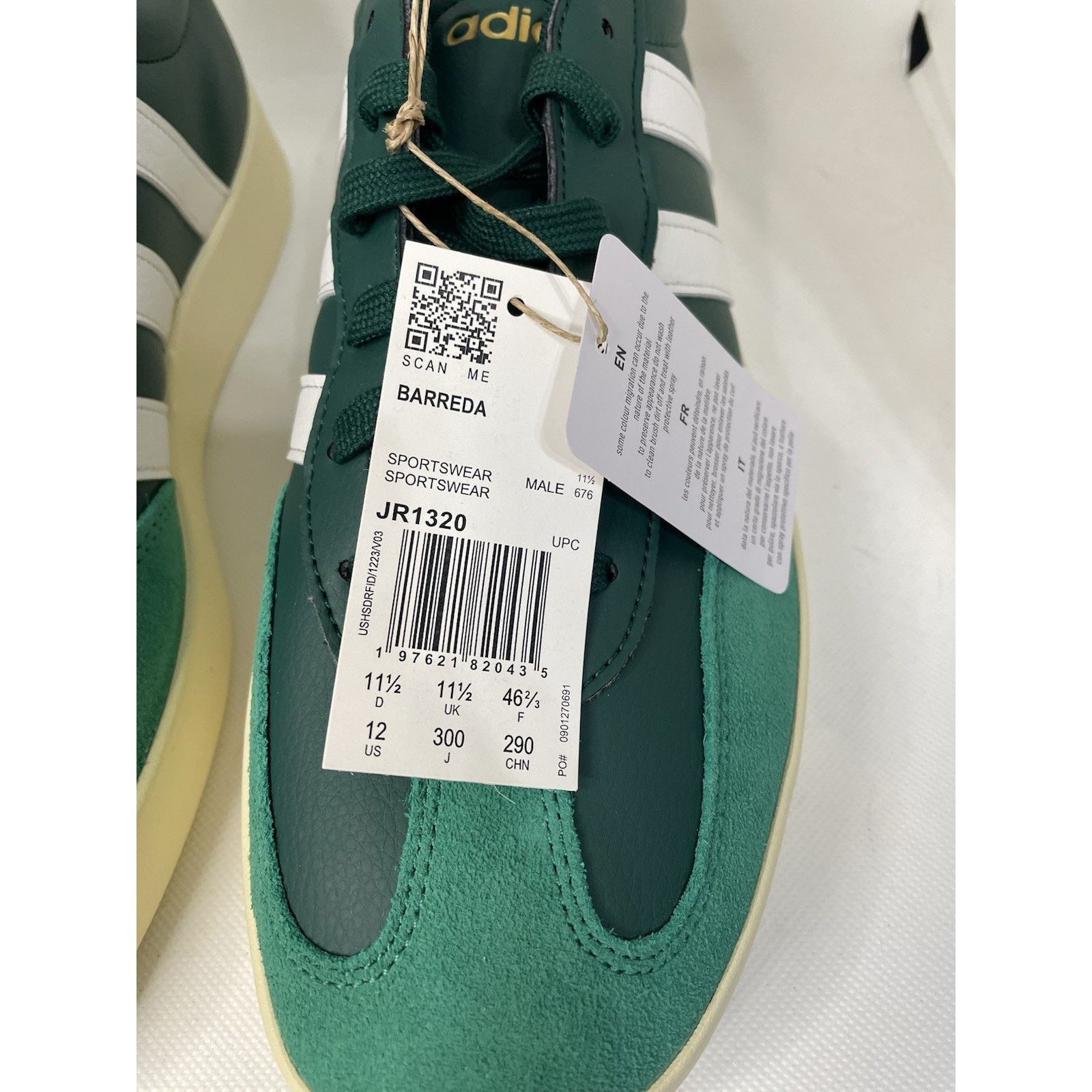 Adidas Adidas Barreda Model JR1320Sneakers Green Size 12 BNWT Size US 12 / IT 42 - 3 Thumbnail