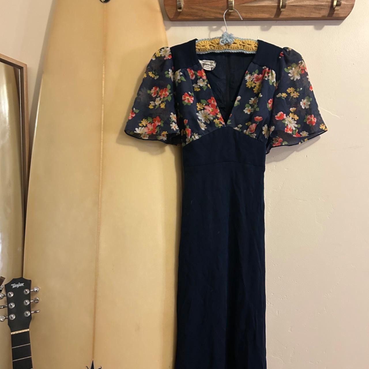 Vintage Real Vintage Arpeja Women's Navy and Blue Dress Size XS / US 0-2 / IT 36-38 - 1 Thumbnail