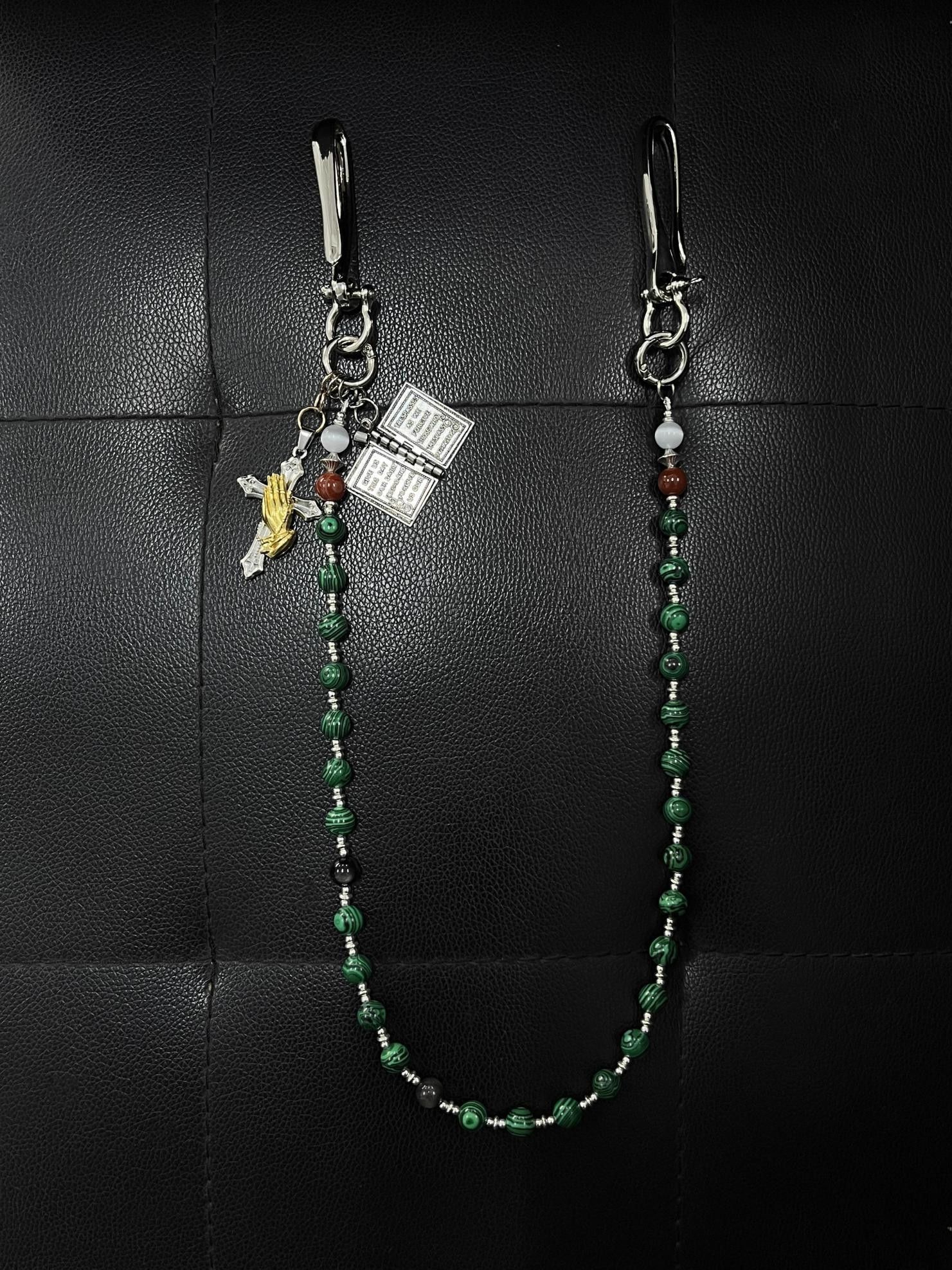 Japanese Brand × Jewelry 2 Layer Natural Green stone Wallet Chain Size ONE SIZE - 4 Thumbnail