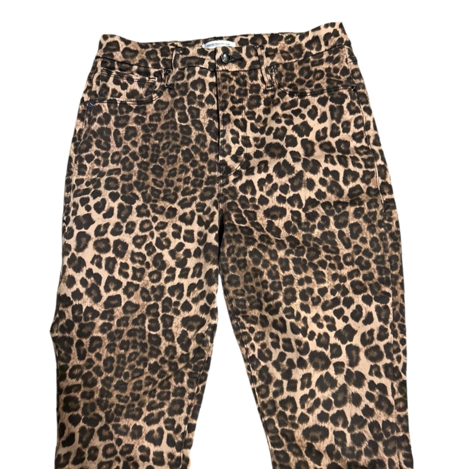 Good American Leopard Print Skinny Denim men’s 31 USA Jeans Size 31" - 2 Thumbnail