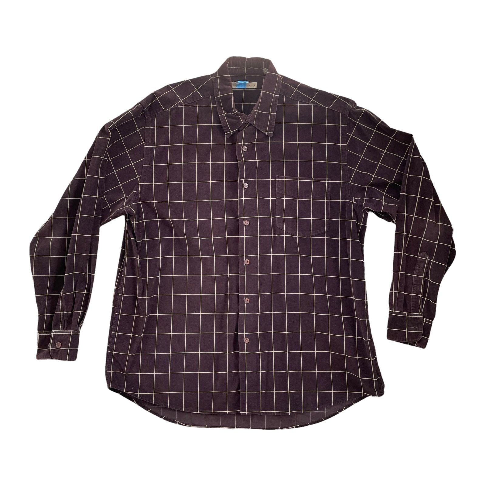 Vintage Vintage East Island Corduroy Plaid Button-Down Shirt L Size US L / EU 52-54 / 3 - 1 Thumbnail