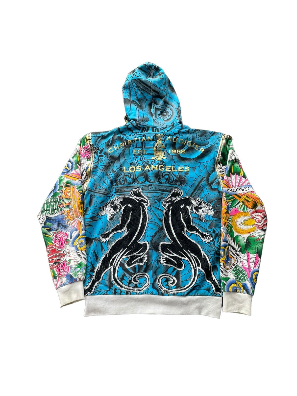 Christian Audigier Christain Audiger Zipper Hoodie Size US M / EU 48-50 / 2 - 1 Thumbnail