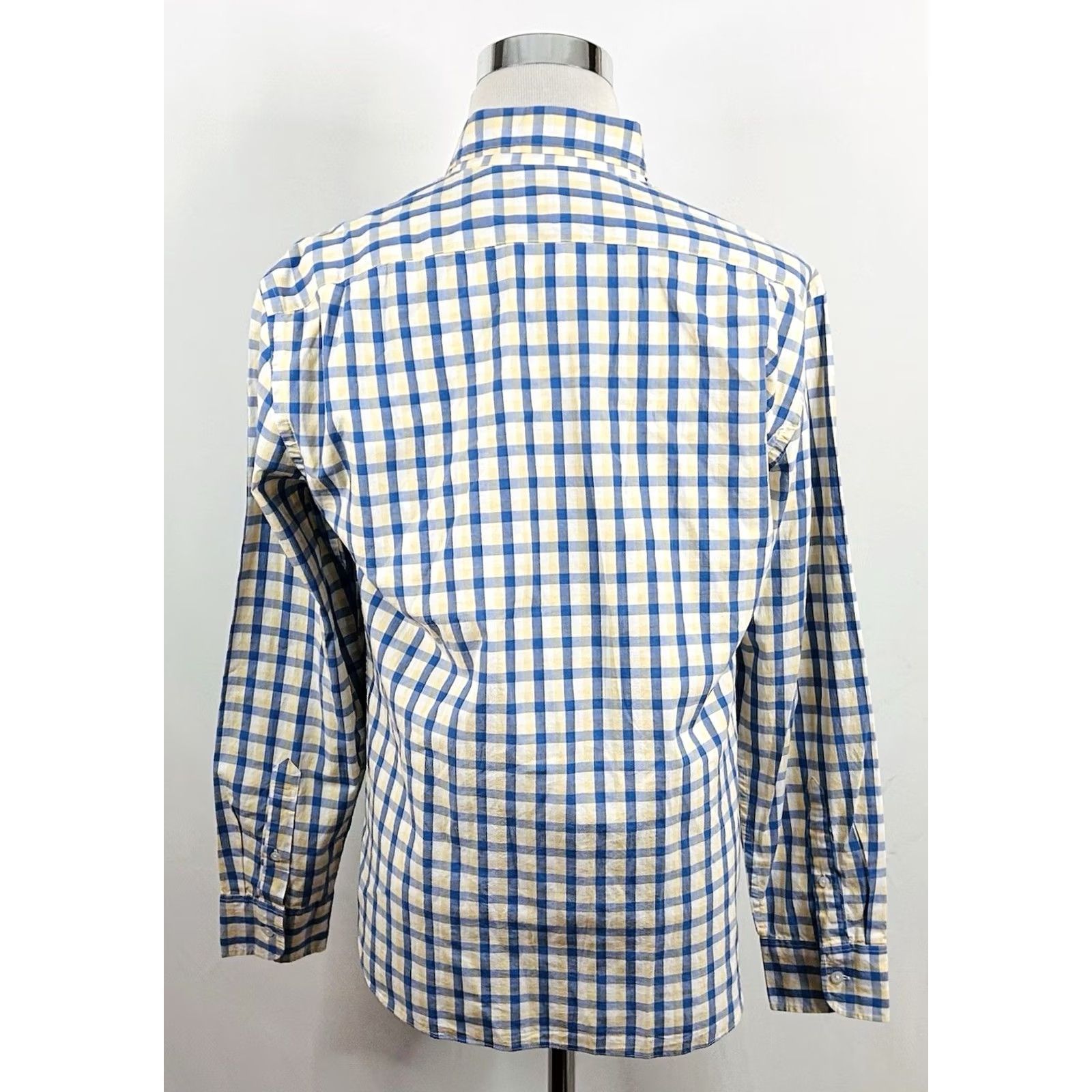 J.Crew NWT J.CREW Large Slim Untucked Shirt Blue Yellow Plaid Button-Down Washed Flex Shirt Mens L Yellow Plaid Button-Front Regular Slim Size US L / EU 52-54 / 3 - 5 Thumbnail