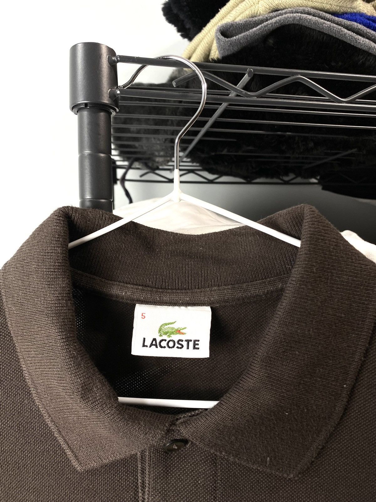 Lacoste × Vintage Vintage Brown Lacoste Polo Shirt Y2K Tennis Hype Size US XL / EU 56 / 4 - 4 Thumbnail