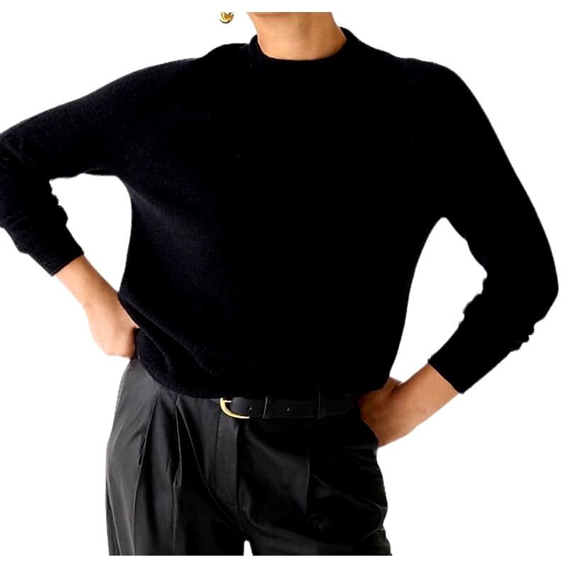 J.Crew J.Crew Medium Black Long Sleeve Mock Neck Pullover Sweater Size M / US 6-8 / IT 42-44 - 1 Thumbnail