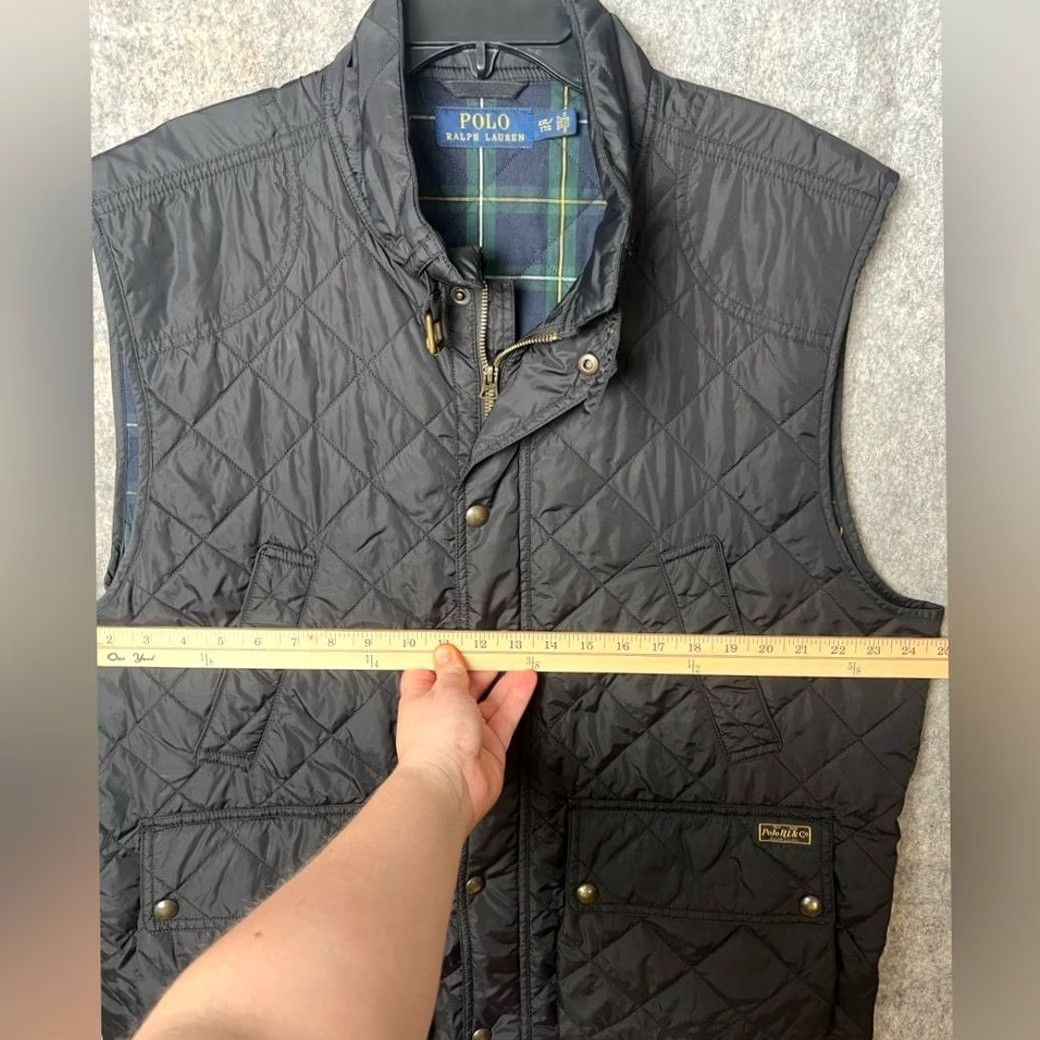 Ralph Lauren VINTAGE Ralph Lauren Vest Quilted Puffer Navy Navy Quilted Vest Mens 2XLT Big & Tall Cotton Front Pockets Button Closure Mid-Length Size US XXL / EU 58 / 5 - 4 Thumbnail