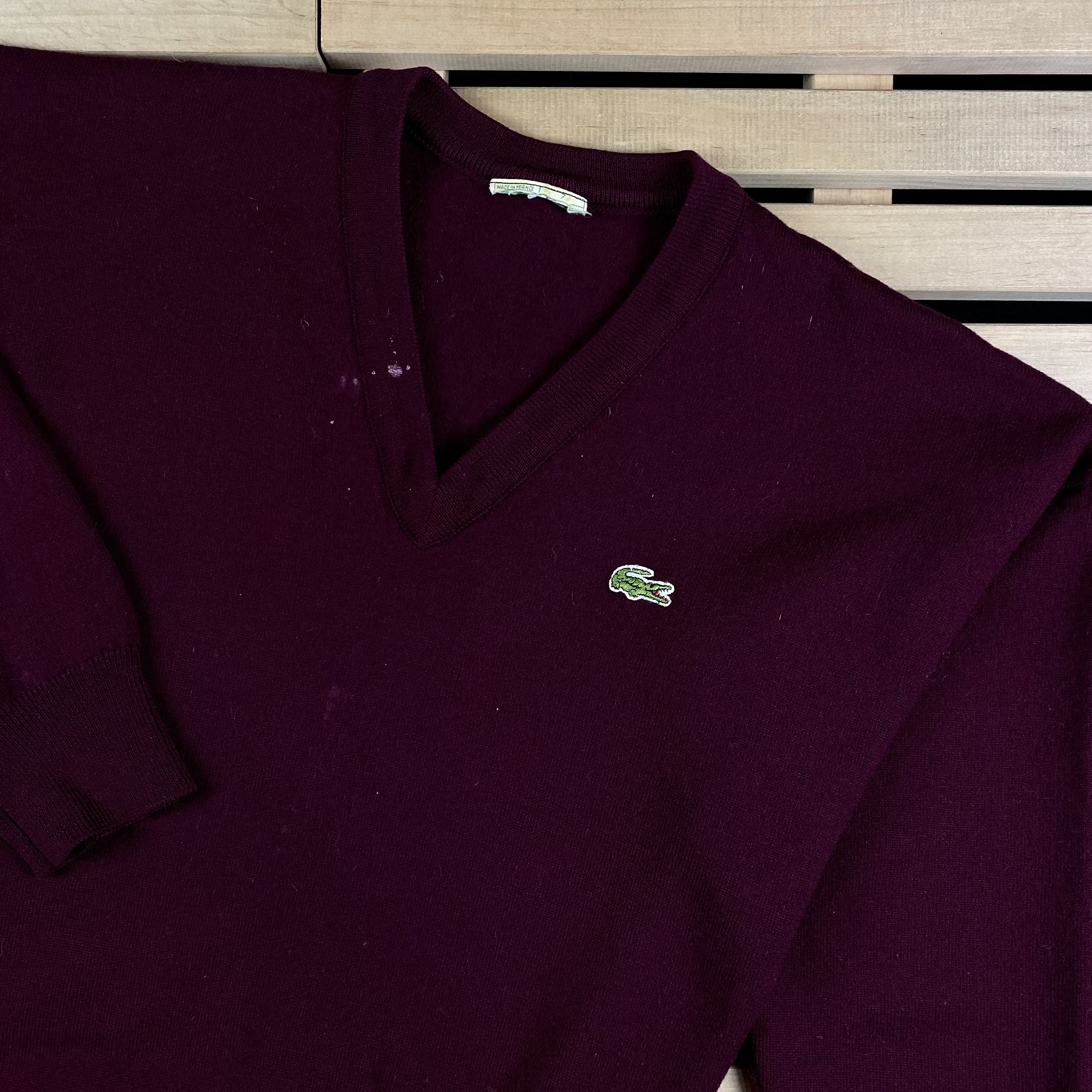 Lacoste × Vintage Mens Lacoste Vintage Sweater Size 7 Size US XL / EU 56 / 4 - 2 Thumbnail