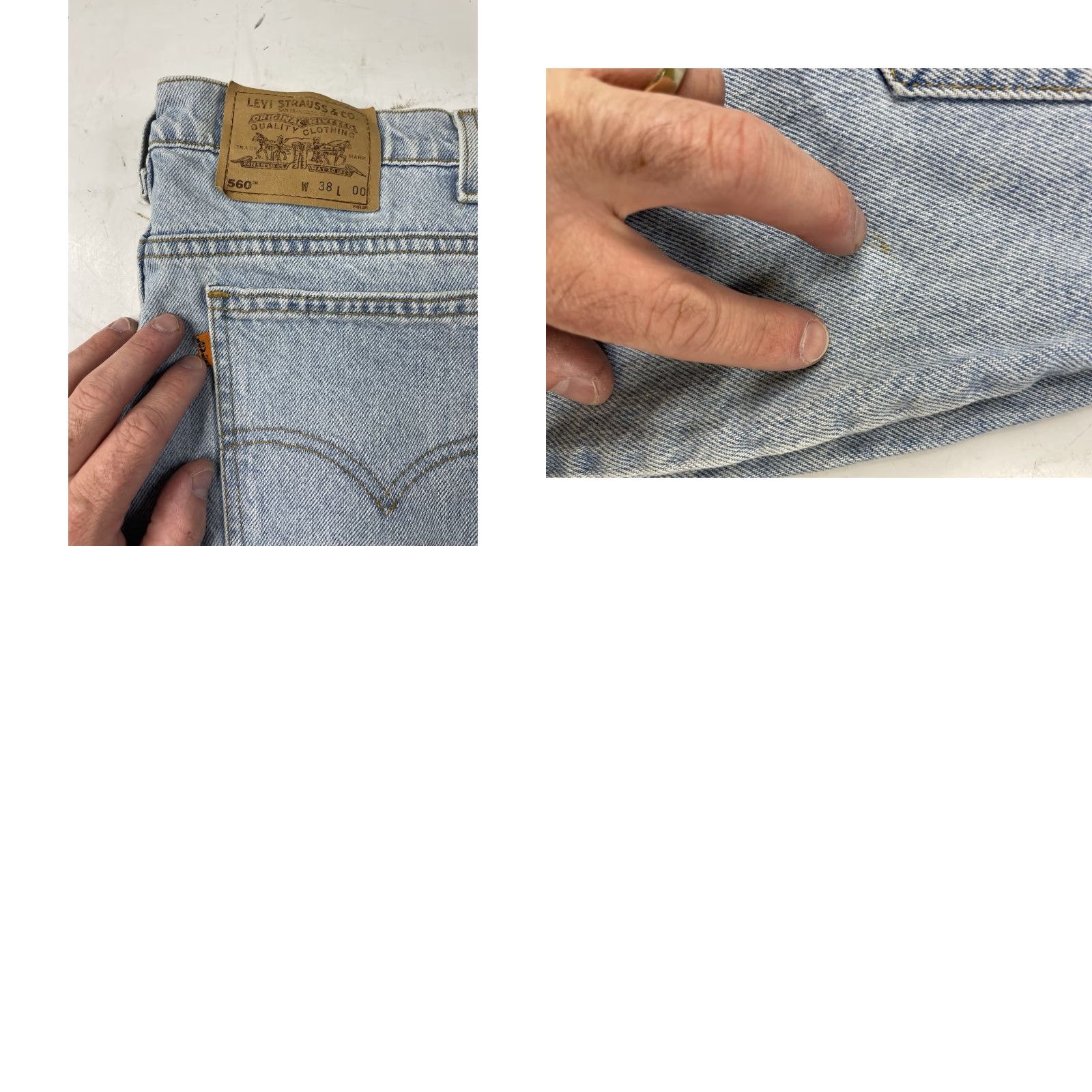 Levi's VINTAGE Levi's Jorts Levis jean shorts Light Wash Mens 38 USA Y2K orange tab blue 38 Small marks back No rips or tears Size US 38 / EU 54 - 8 Thumbnail