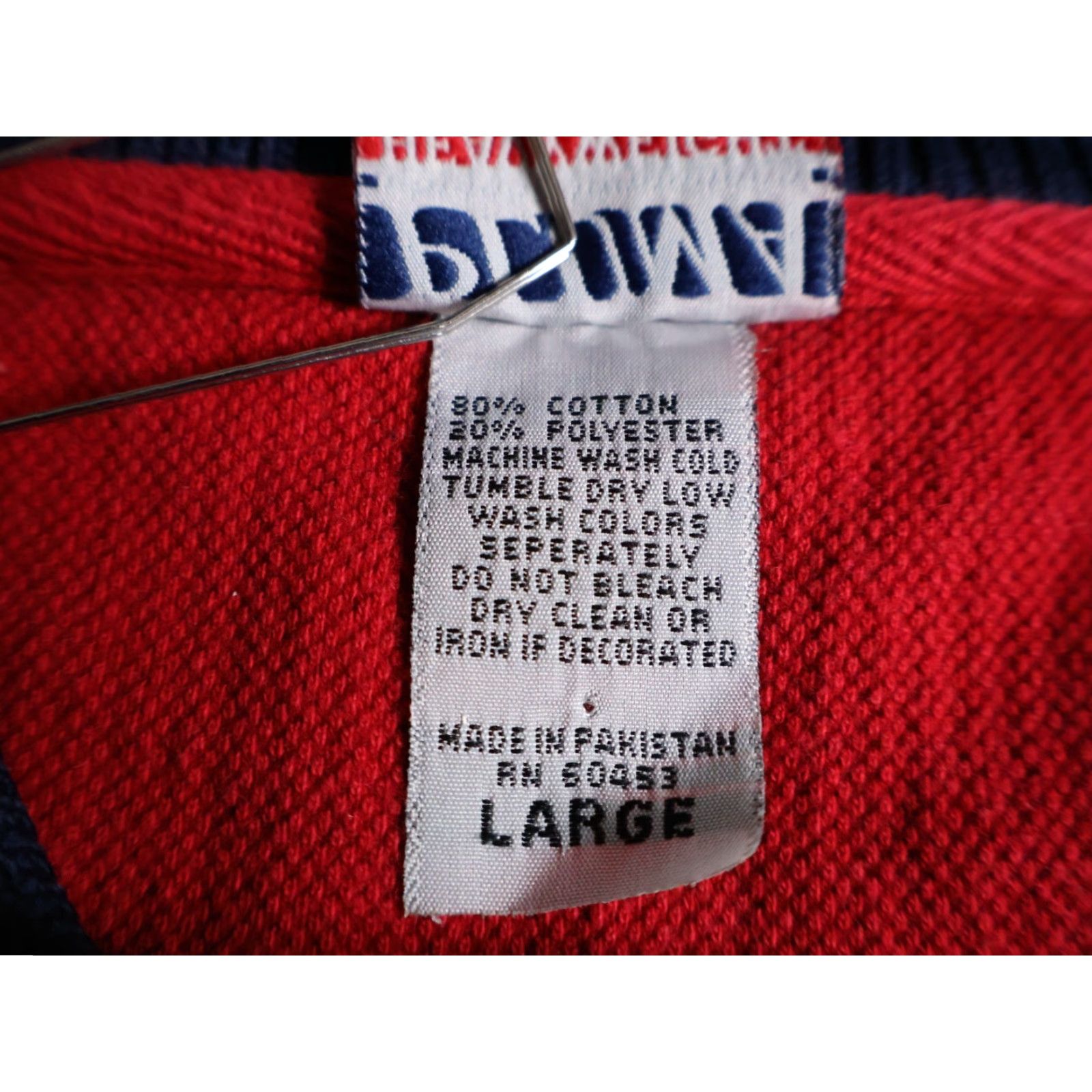 Vintage VINTAGE Pluma Sweatshirt Mens Large Red Blue Crew Neck Pullover 90s Tennis Pique Cotton Blend Fleece Heavyweight Seasonal Warmth Size US L / EU 52-54 / 3 - 4 Thumbnail