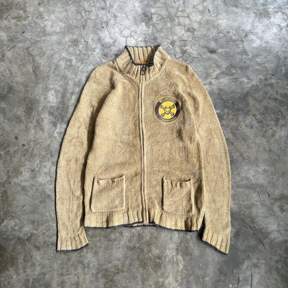 Vintage Vintage Mischievous Skunk Big Logo Knit Zip Jacket Size US M / EU 48-50 / 2 - 2 Thumbnail