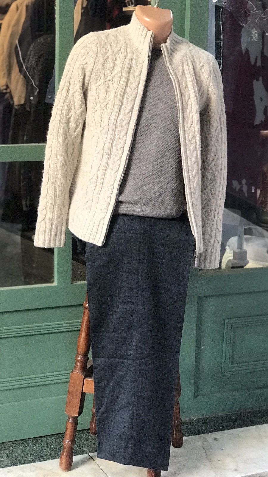 Gran Sasso GRAN SASSO MADE IN ITALY TEXTURED PURE WOOL GREY CREWNECK Size M / US 6-8 / IT 42-44 - 5 Thumbnail