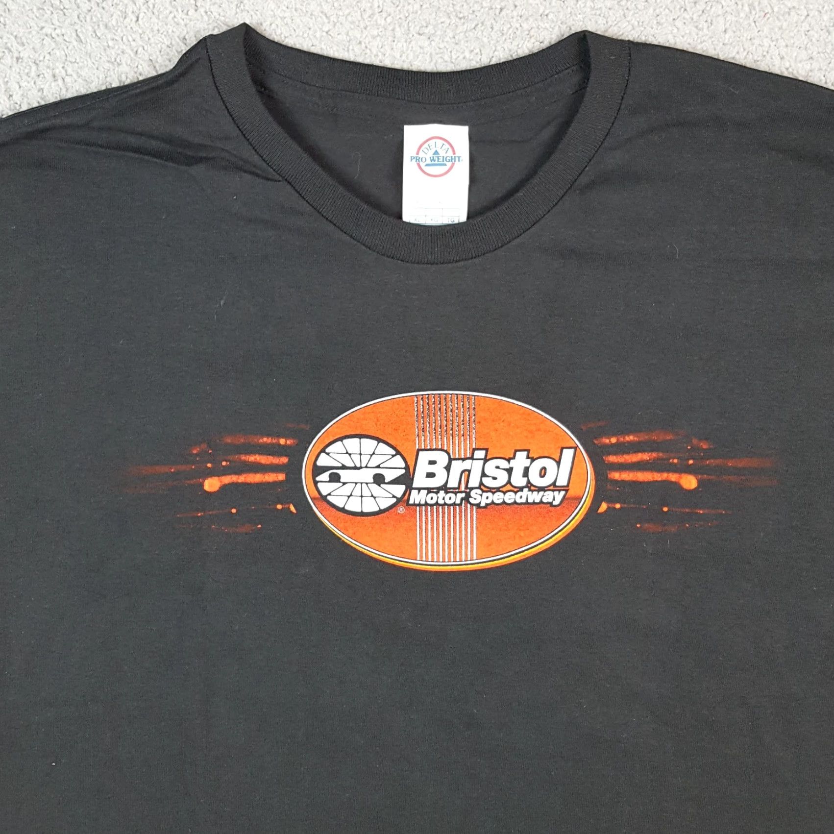 Delta NASCAR Bristol Thunder Valley Racing Men's Size XL Retro Black Tee T Shirt Car Size US XL / EU 56 / 4 - 3 Thumbnail