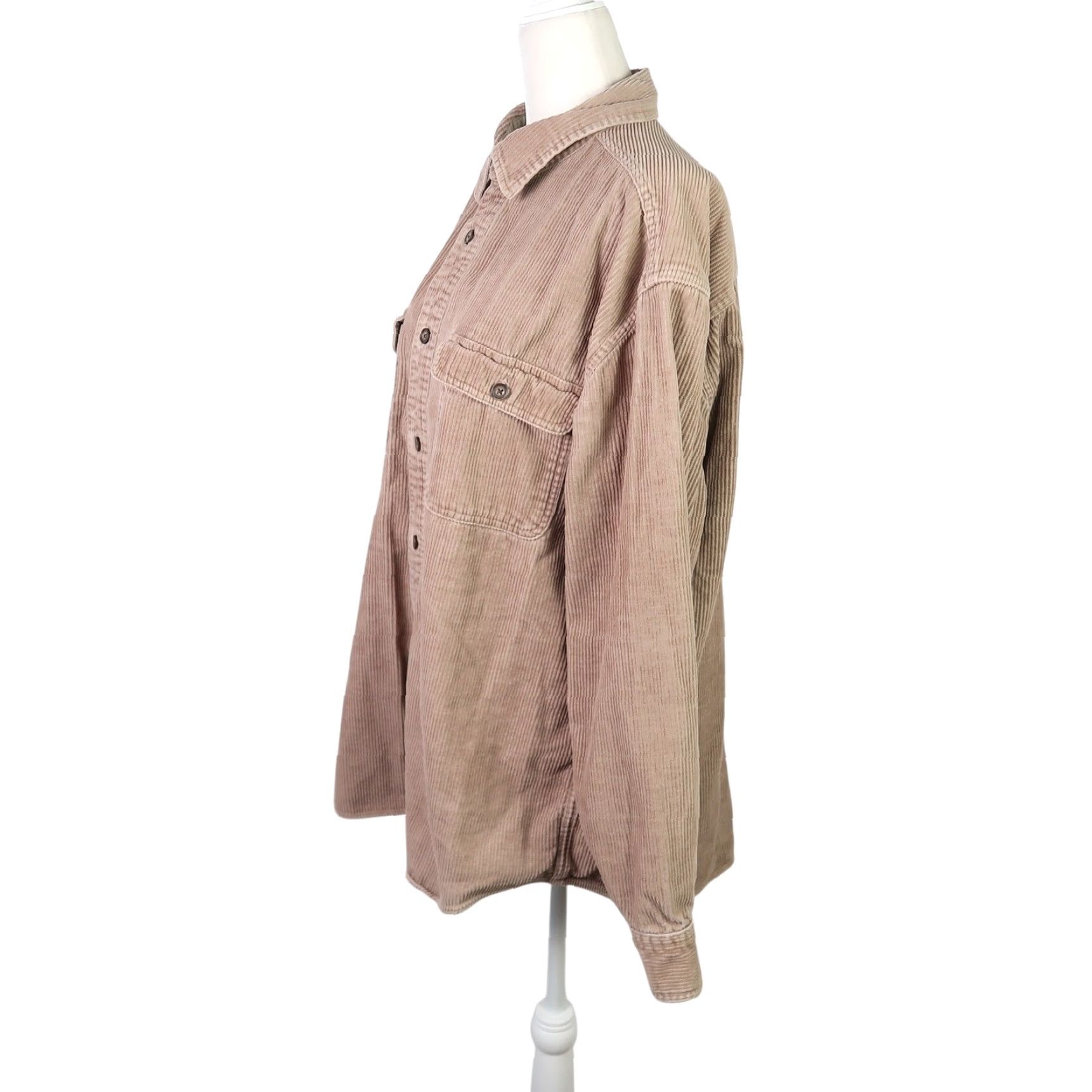 Vintage VINTAGE Fieldmaster Corduroy Button-Down Shirt Mens M khaki tan 90s Long Sleeve Collared Cotton Fall/Winter/Spring Casual Men's Shirt Size US M / EU 48-50 / 2 - 3 Thumbnail