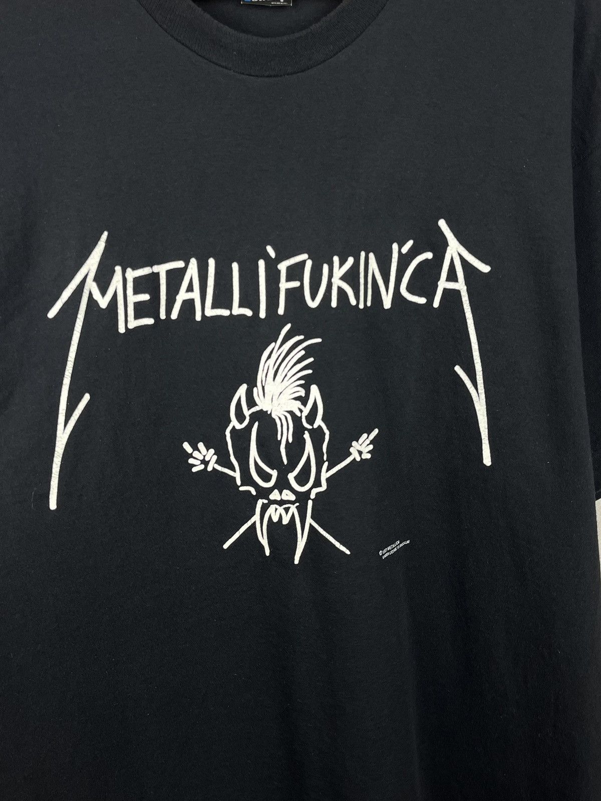 Metallica Vintage 1993 Metalli'Fukin'ca Tee Single Stitch Rock Europe Size US XL / EU 56 / 4 - 3 Thumbnail