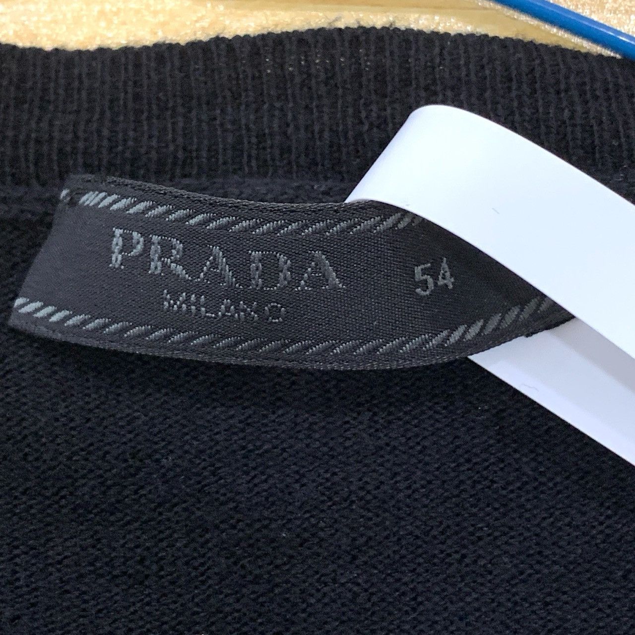 Prada Prada Round Neck Black Cotton Knit Short-Sleeve Top Size US XL / EU 56 / 4 - 5 Thumbnail