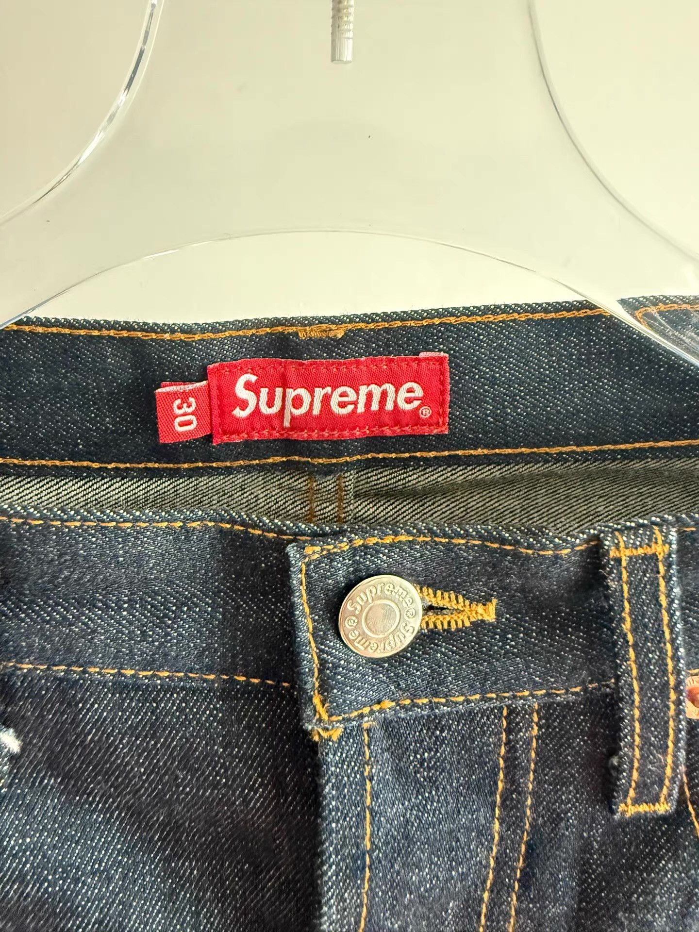 Supreme Supreme Raw Denim Jeans Q17 Size US 34 / EU 50 - 2 Thumbnail