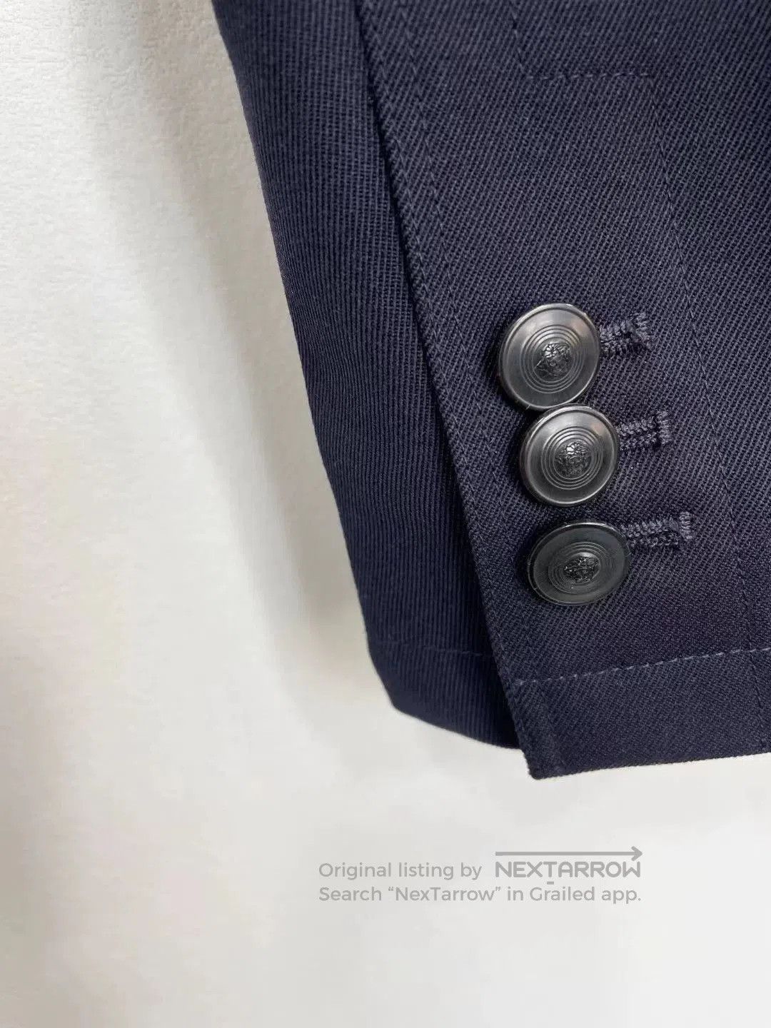 Versace VERSACE Wool Leather Trim Blazer. Size US XL / EU 56 / 4 - 6 Thumbnail