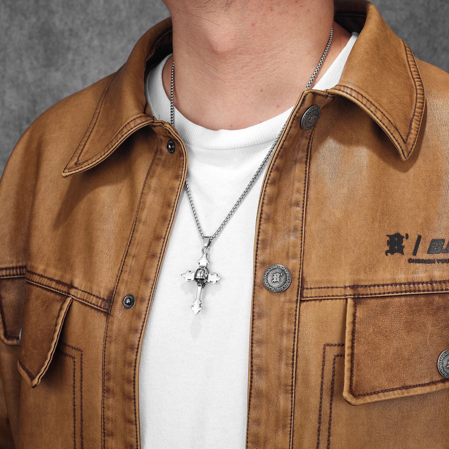 Other Skull Cross Pendant Accessories Necklace Gifts Size ONE SIZE - 5 Thumbnail