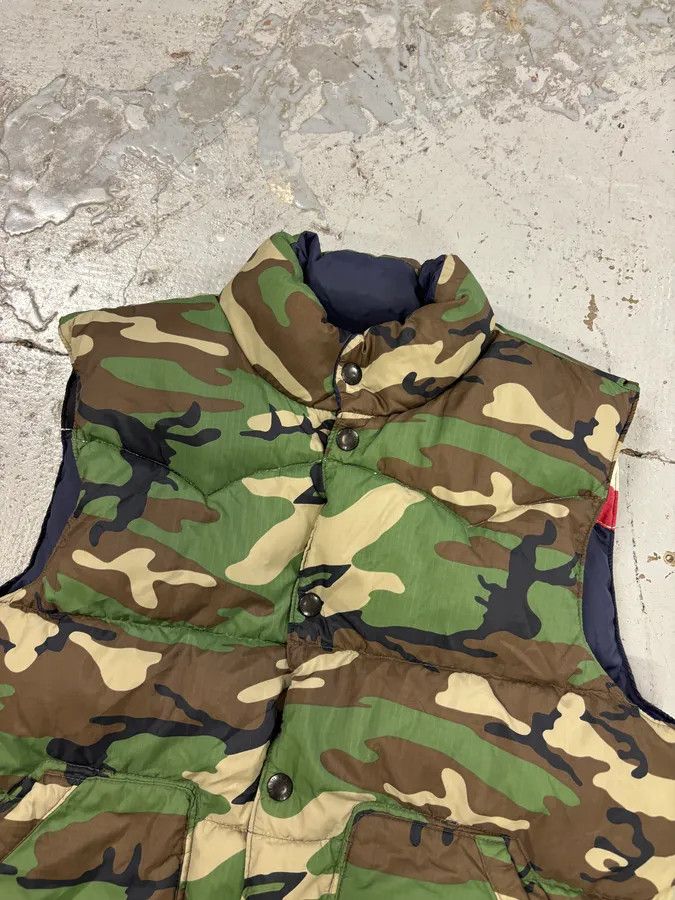 Polo Ralph Lauren 2010s Ralph Lauren Navy Camo Reversible American Flag Puffer Vest Size US S / EU 44-46 / 1 - 8 Thumbnail