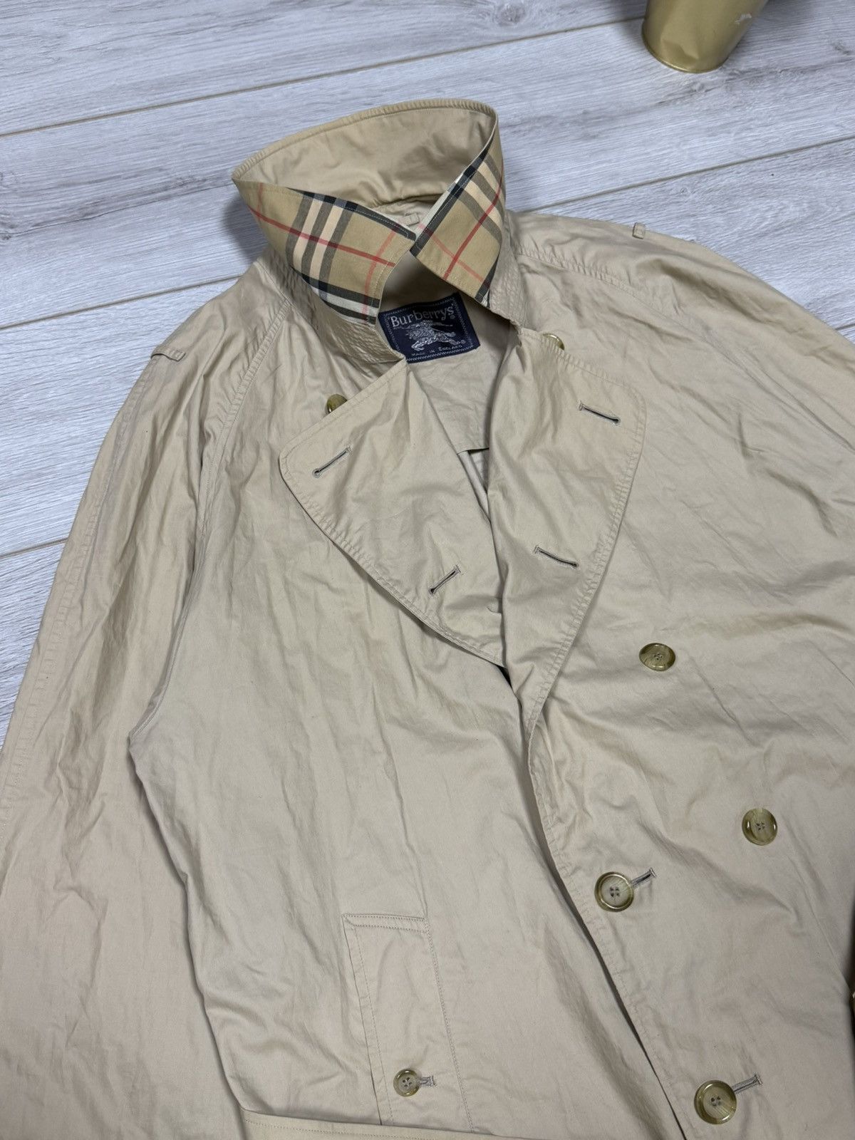 Burberry Burberry double breasted trench coat buttons vintage England Size US L / EU 52-54 / 3 - 15 Thumbnail
