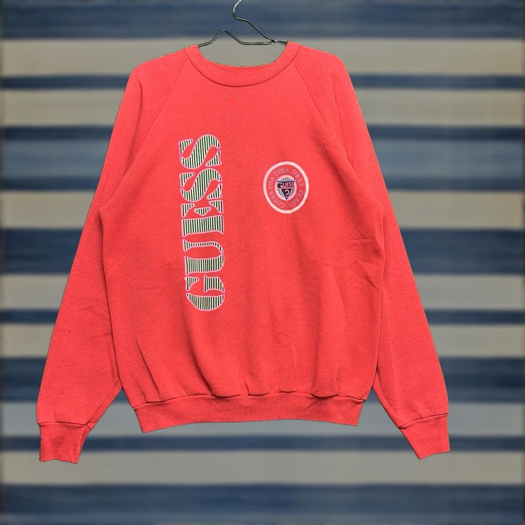 Guess GUESS Sweatshirt Mens XL USA VTG Red Embroidered Crewneck 90s Size US XL / EU 56 / 4 - 1 Thumbnail