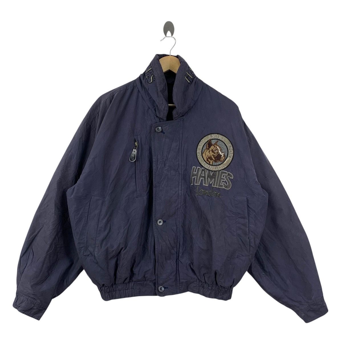 Hardy Amies Vintage HARDY AMIES LONDON Bulldog Bomber Jacket Puffer Size L / US 10 / IT 46 - 4 Thumbnail