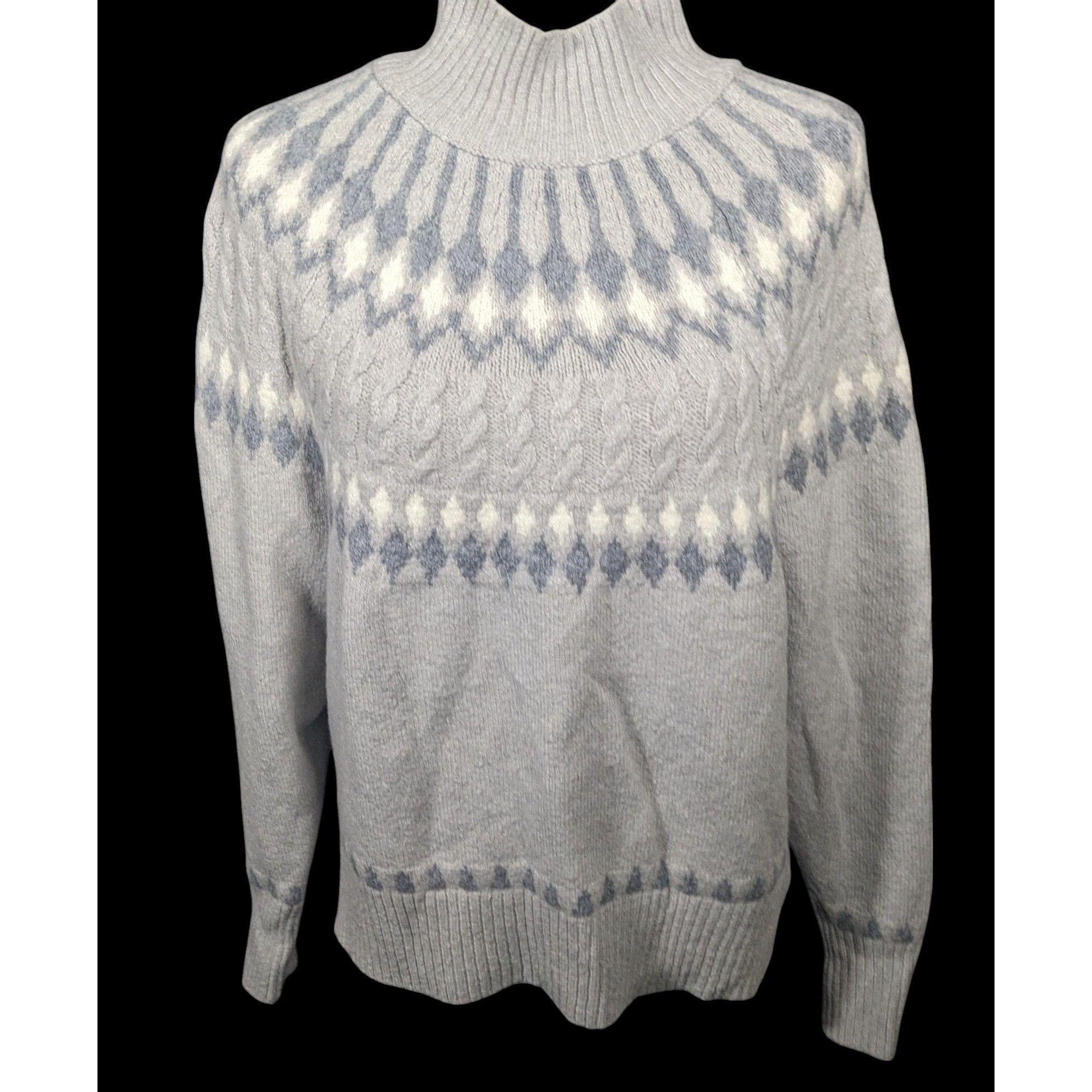 Nicole Miller Artelier Nicole Miller Grey And White Super Soft Sweater Siz Size L / US 10 / IT 46 - 1 Thumbnail