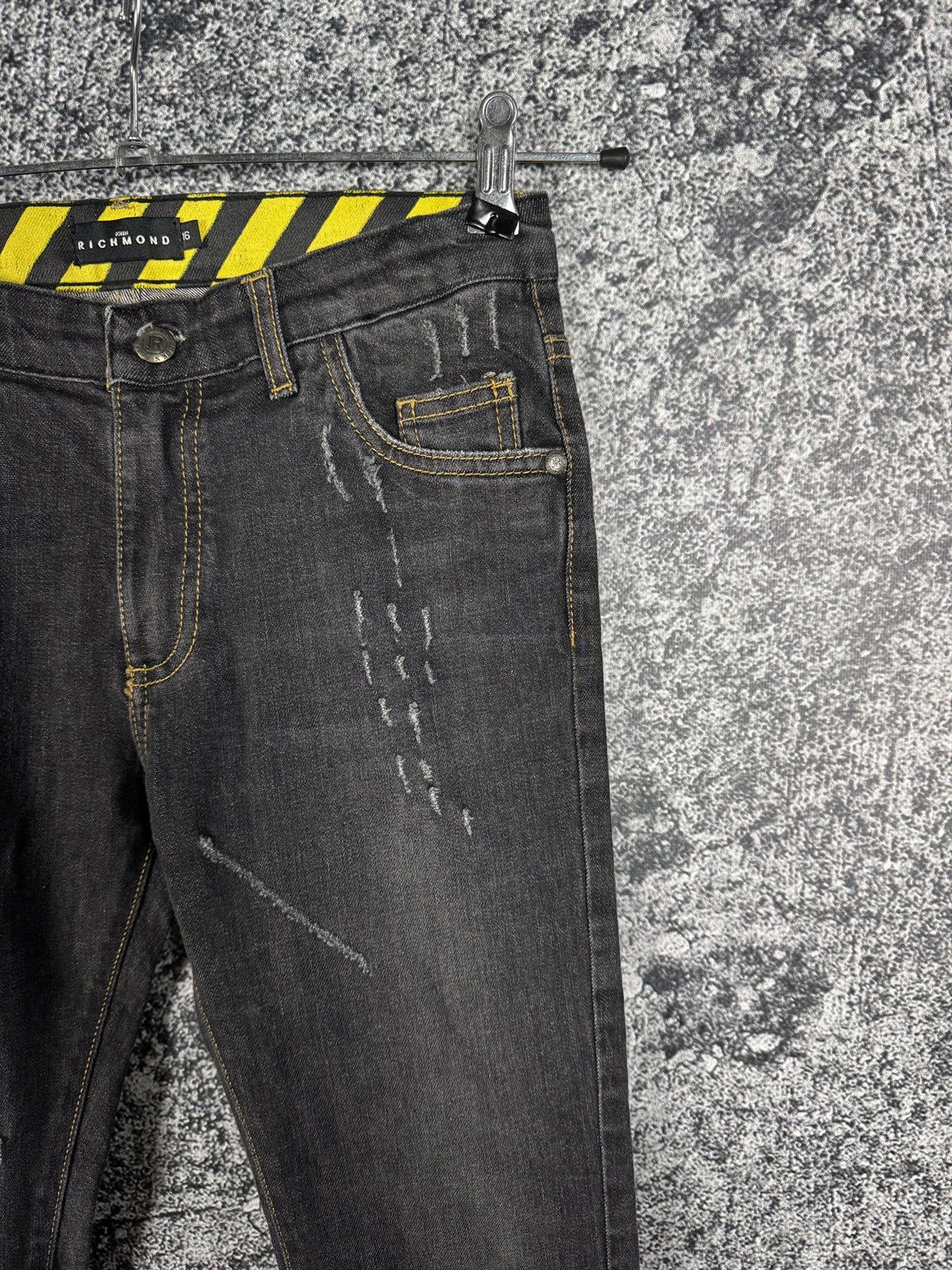 John Richmond John Richmond Denim BP14 Nero Skinny Jeans Fortaleza Italy Size 38" / US 16 / IT 52 - 2 Thumbnail