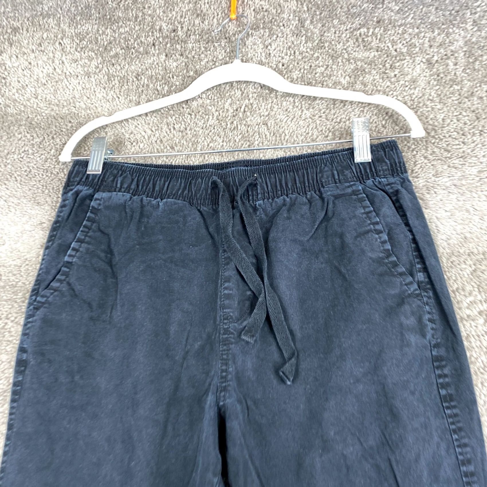 Vintage Aeropostale Jogger Pants Mens Small Black Stretch Drawstring Flat Front Size US 29 - 2 Thumbnail
