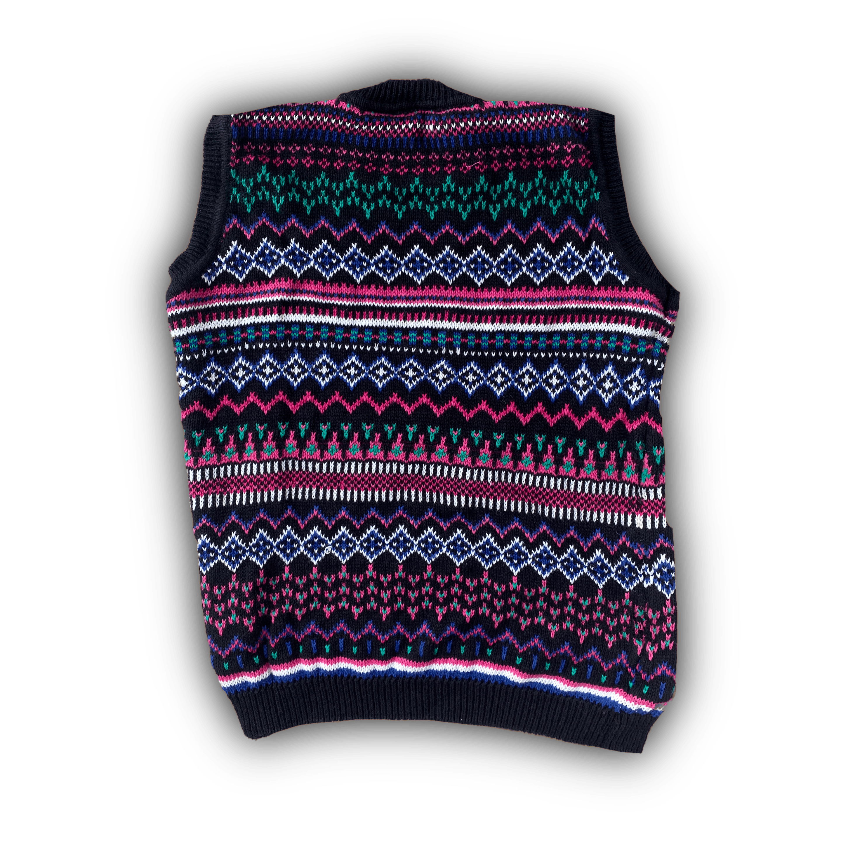 Other Duet Vintage 80s Patterned Sweater Vest Size M / US 6-8 / IT 42-44 - 2 Thumbnail