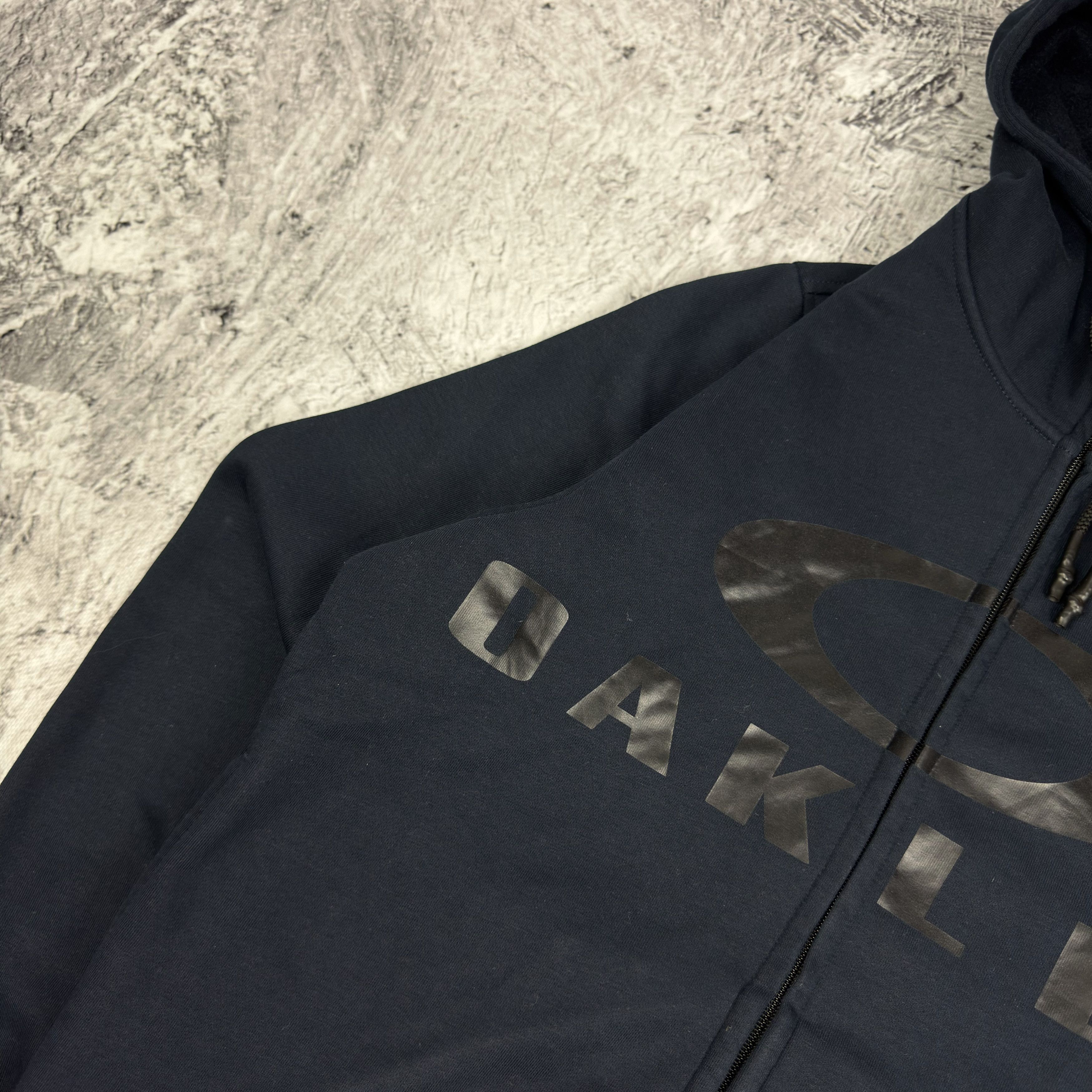 Oakley Oakley Men's Navy Gray Cotton Performance Fit Bark FZ Hoodie Size US S / EU 44-46 / 1 - 4 Thumbnail
