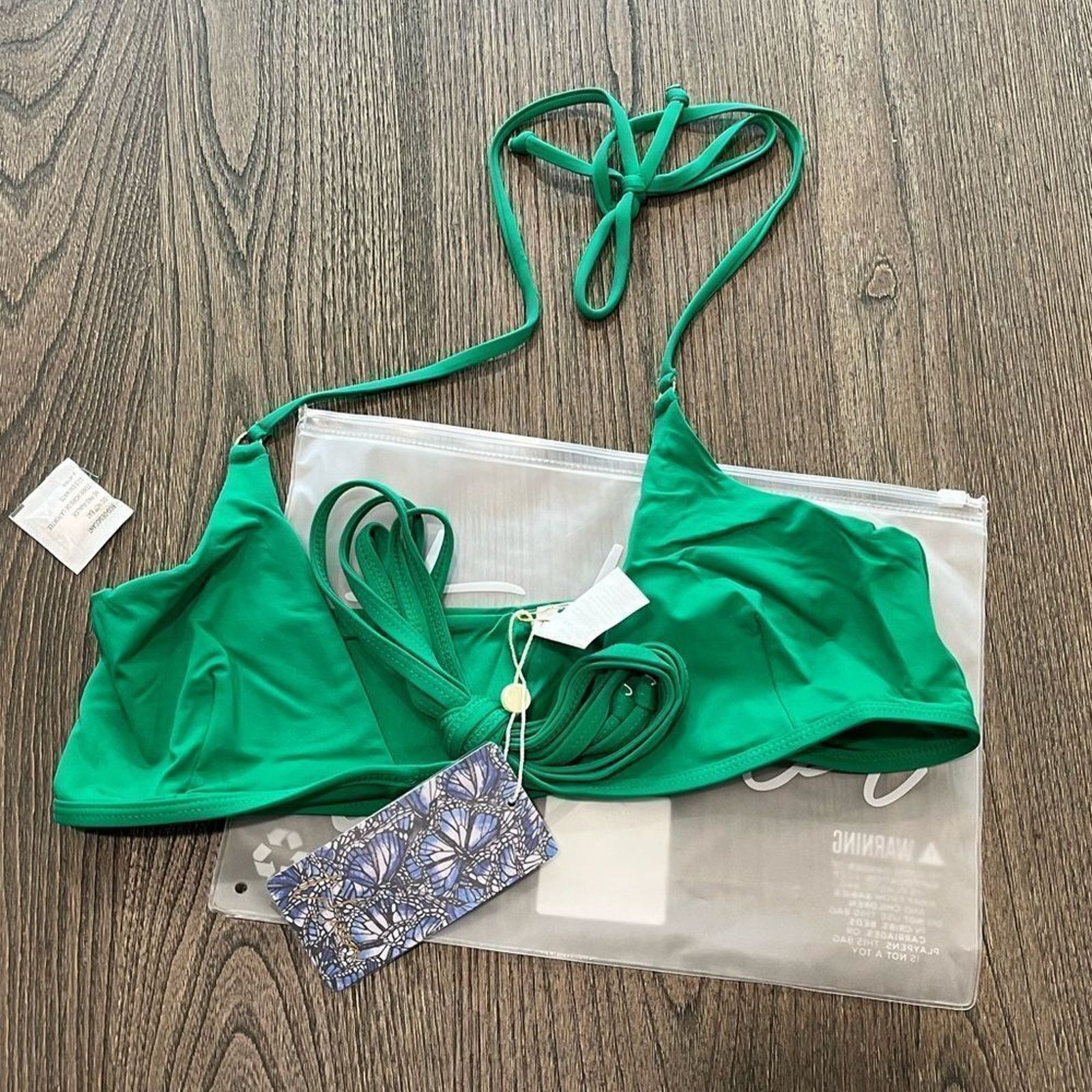 Vintage NWT Toluca Amina Bikini Top Waist Wrap Triangle Lush Sz M/L Size ONE SIZE - 1 Thumbnail