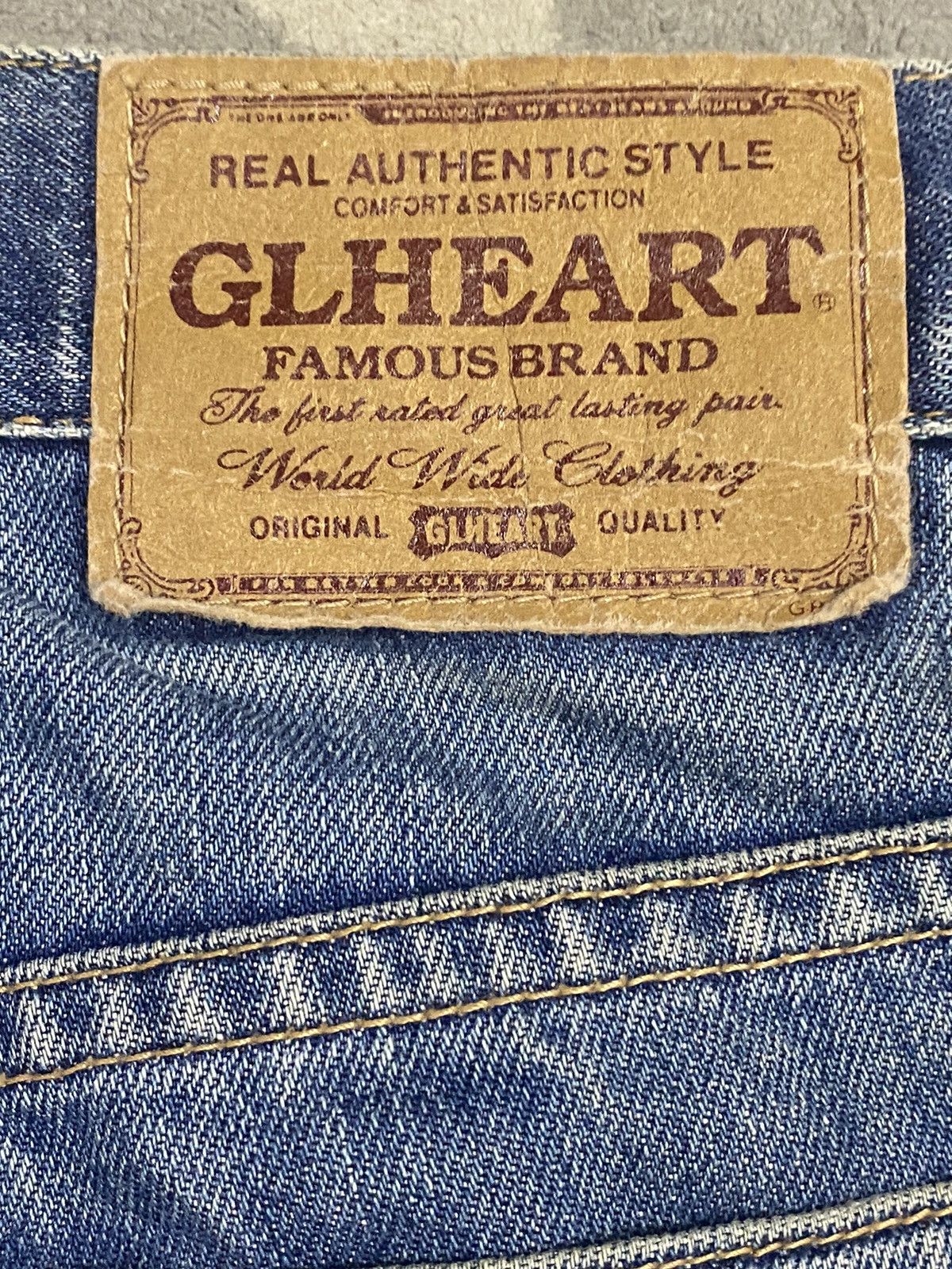 Big John Vintage Big John Gl Heart Distressed Denim Baggy Jeans Size US 37 - 10 Thumbnail