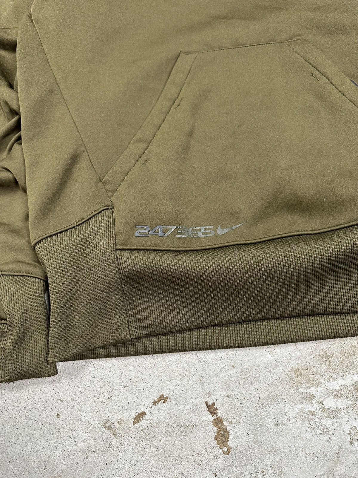 ‼️ Vintage y2k Nike Khaki Center Swoosh Hoodie Rare