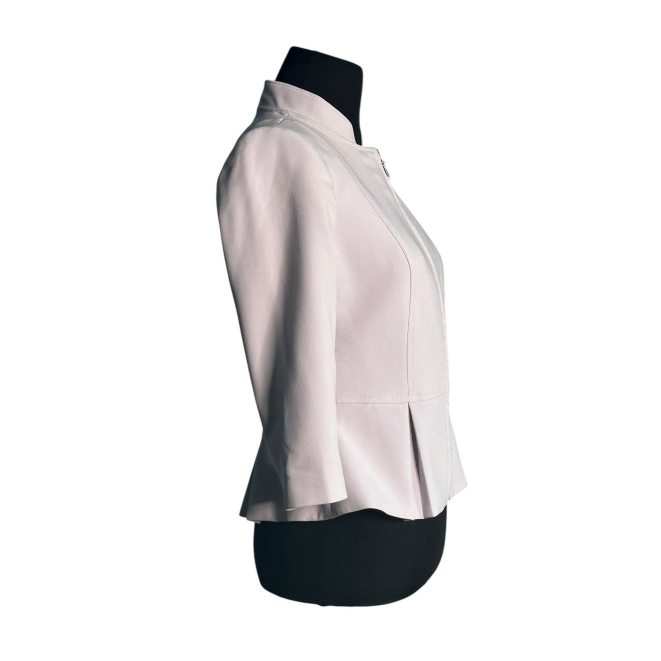 White House Black Market White House Black Market Lilac Peplum Zipper Jacket size 00P Size XXS / US 00 / IT 34 - 8 Thumbnail