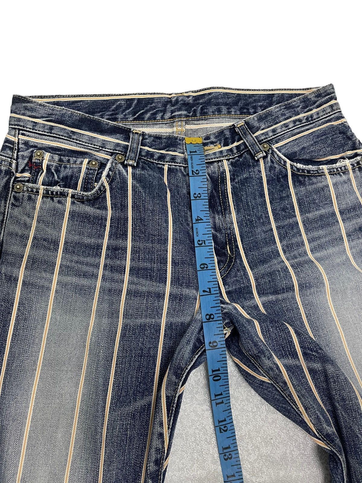 Edwin × Vintage Vintage Edwin Striped Flare Disclosed Denim Jeans Size US 29 - 19 Thumbnail