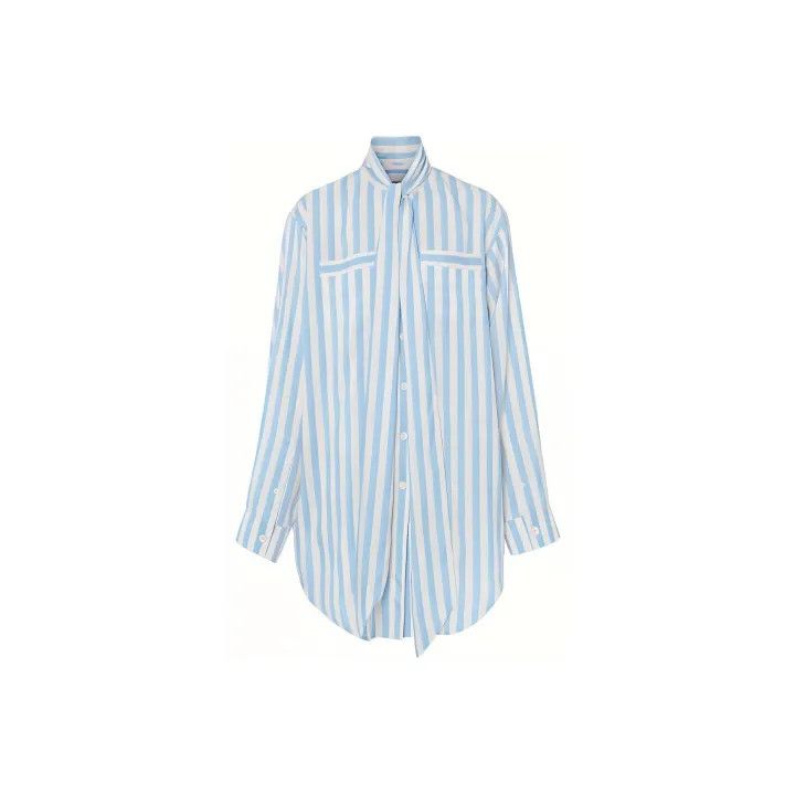 Burberry Burberry Striped Silk Long Sleeve Shirt 0079 Size S / US 4 / IT 40 - 1 Thumbnail