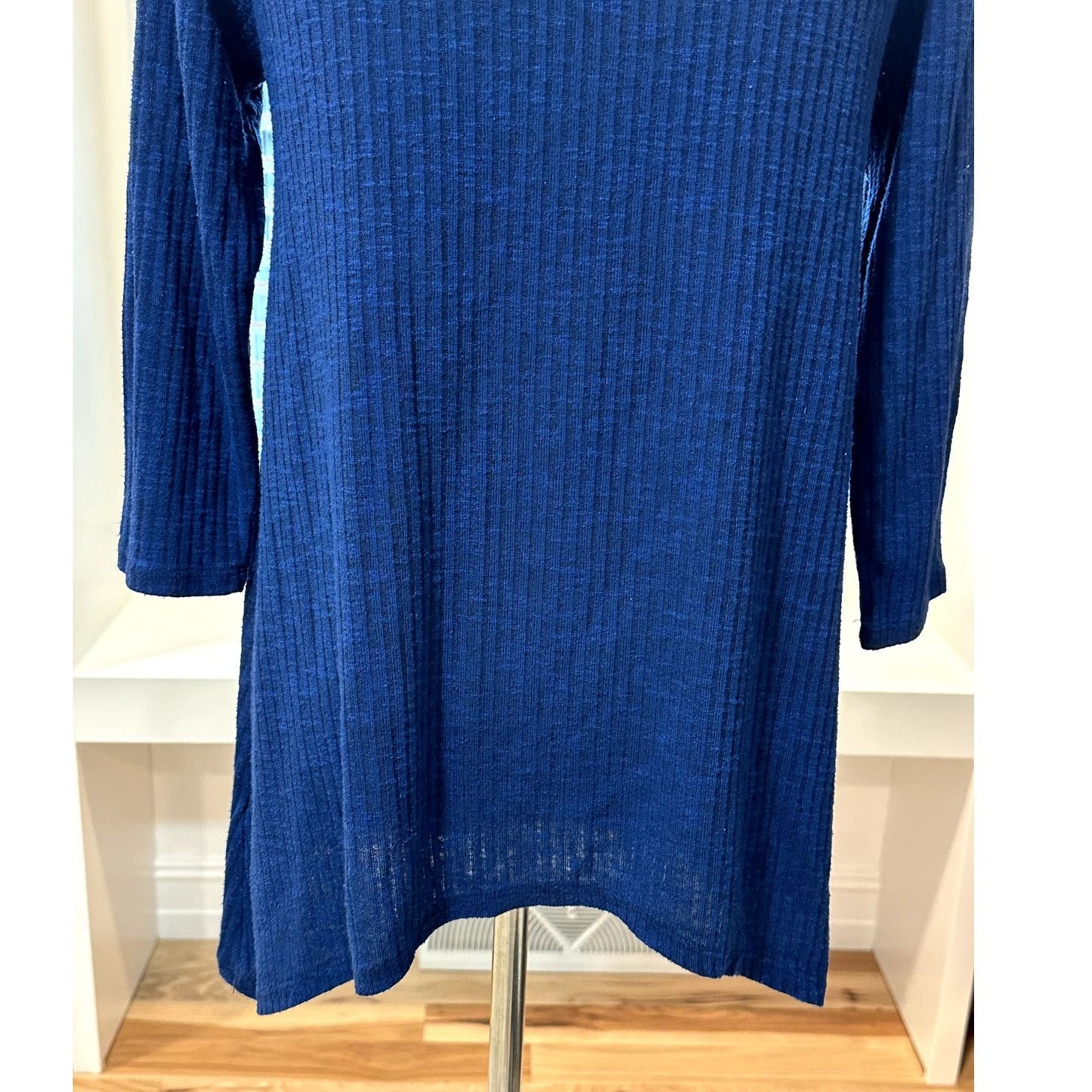 Other New Direction Women's Dark Blue Ribbed Long Sleeve Tunic S Size S / US 4 / IT 40 - 6 Thumbnail