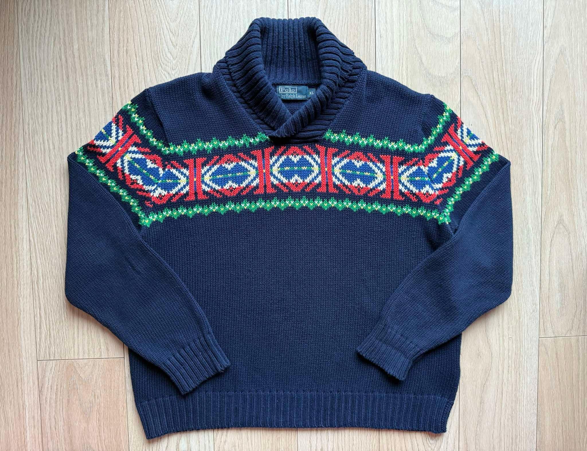 Polo Vintage Aztec Sweater Vintage Polo Ralph Lauren Wool Knit