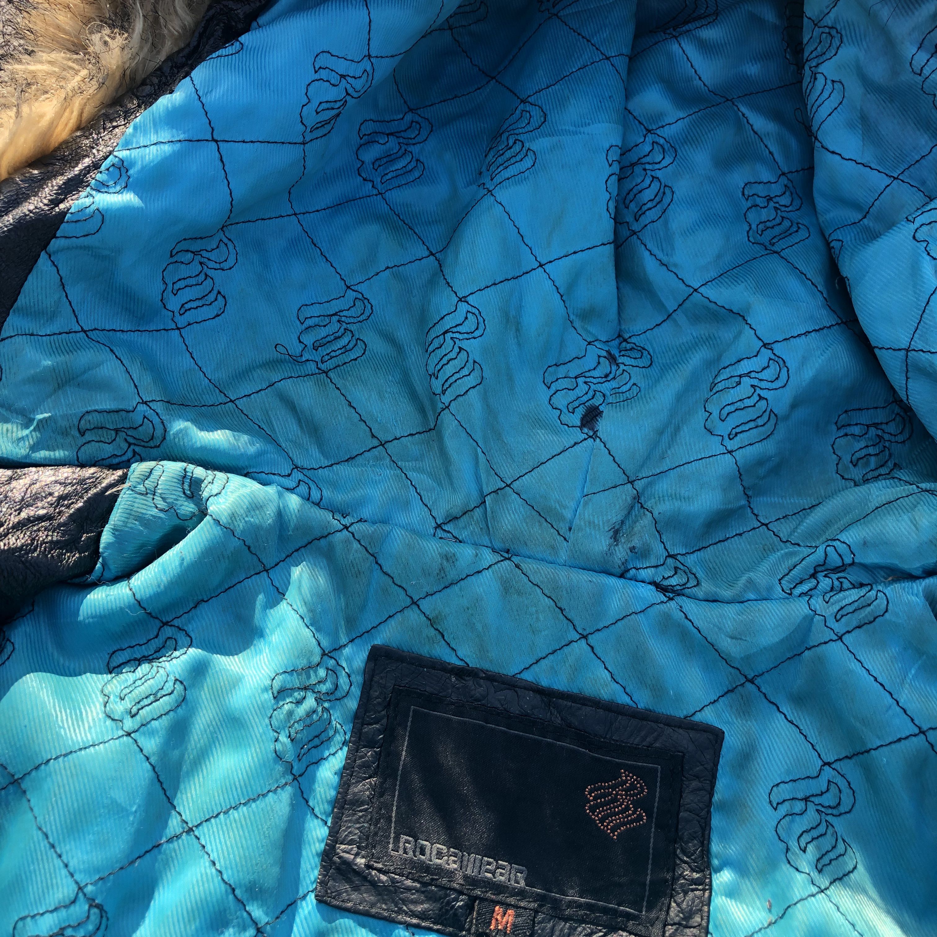 Rocawear Y2K Rocawear Leather Down Puffer Jacket Fur Hood Bomber Size M / US 6-8 / IT 42-44 - 12 Thumbnail