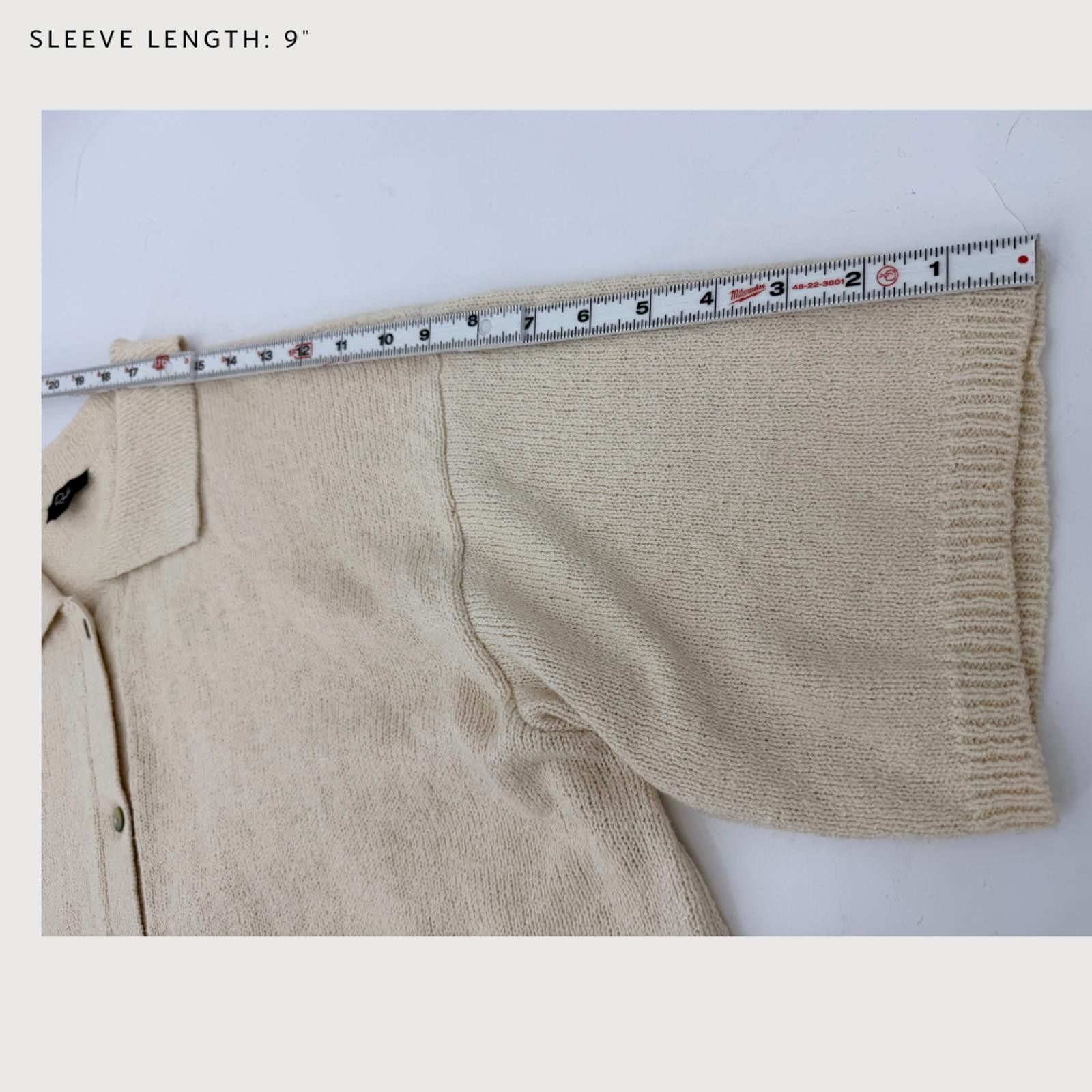 Rails Rails Cardigan Holland Knit Short Sleeve Cream L Size L / US 10 / IT 46 - 9 Thumbnail