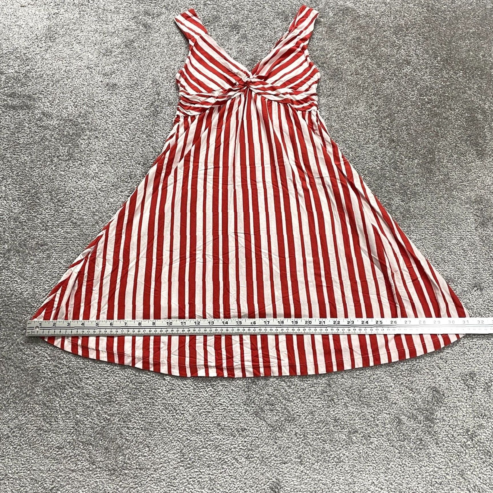 Patagonia Patagonia A-Line Maxi Dress Womens XS White Red Stripe Sleeveless Twisted Cotton Size XS / US 0-2 / IT 36-38 - 7 Thumbnail