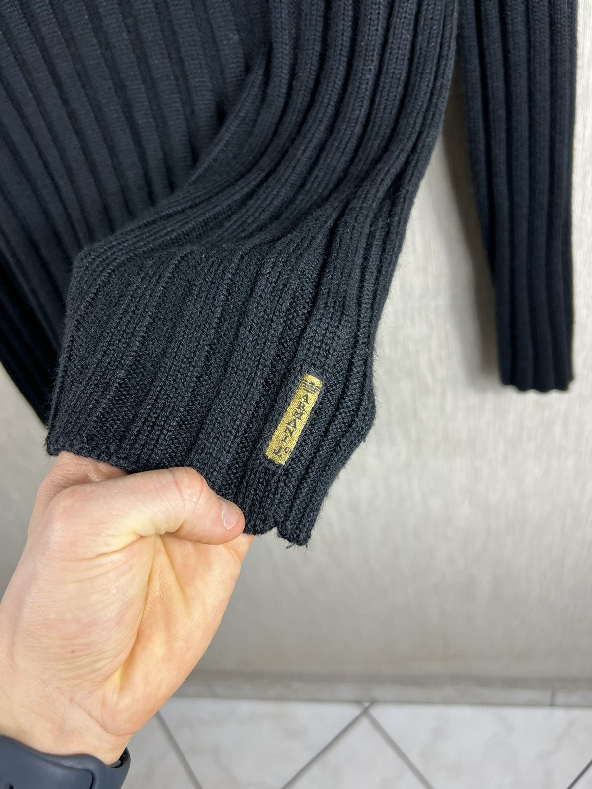Giorgio Armani Vintage 90s Giorgio Armani jeans striped ribbed sweater Size US L / EU 52-54 / 3 - 9 Thumbnail