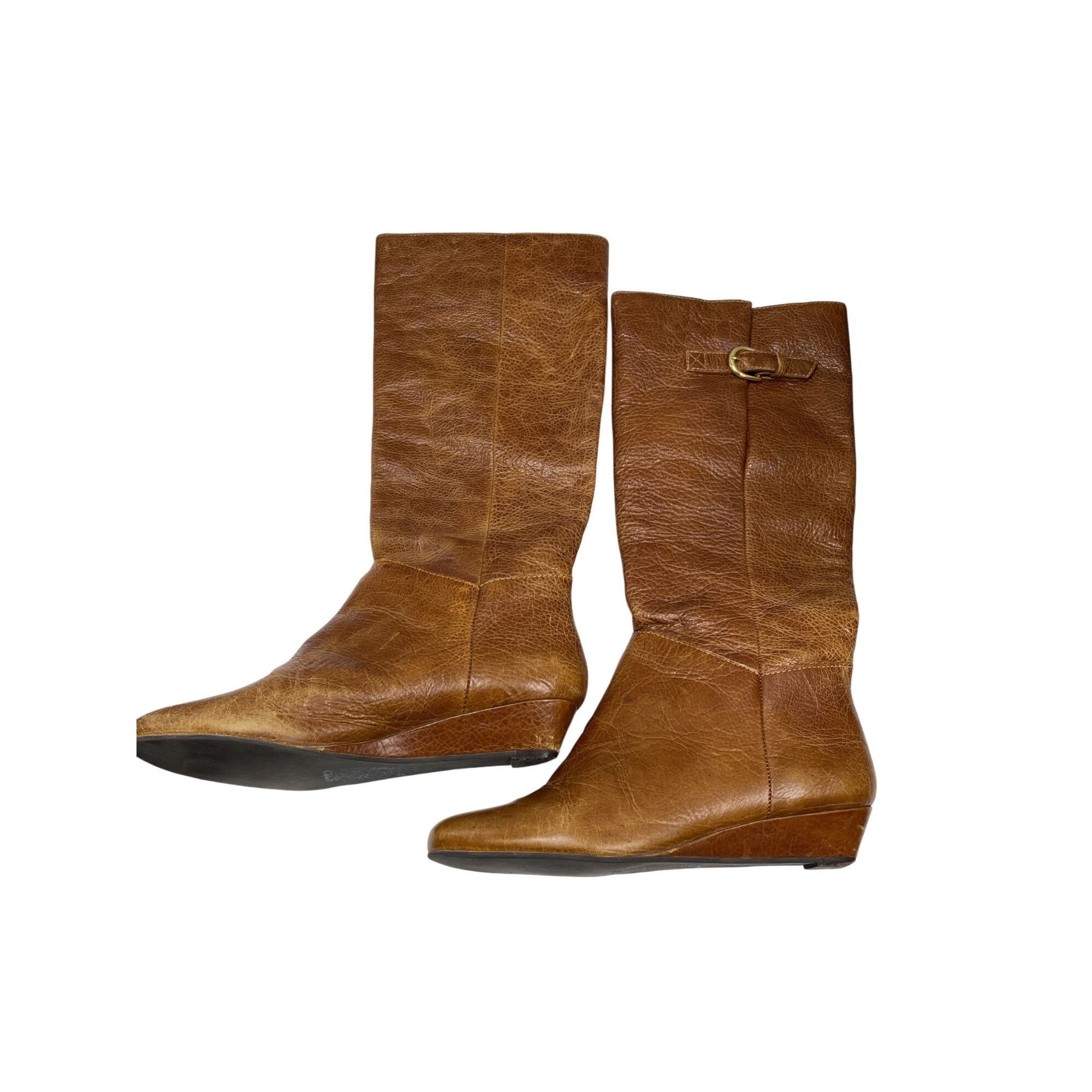Steve Madden Steven by Steven VTG brown wms brown leather riding Equest b Size US 8 / IT 38 - 1 Thumbnail
