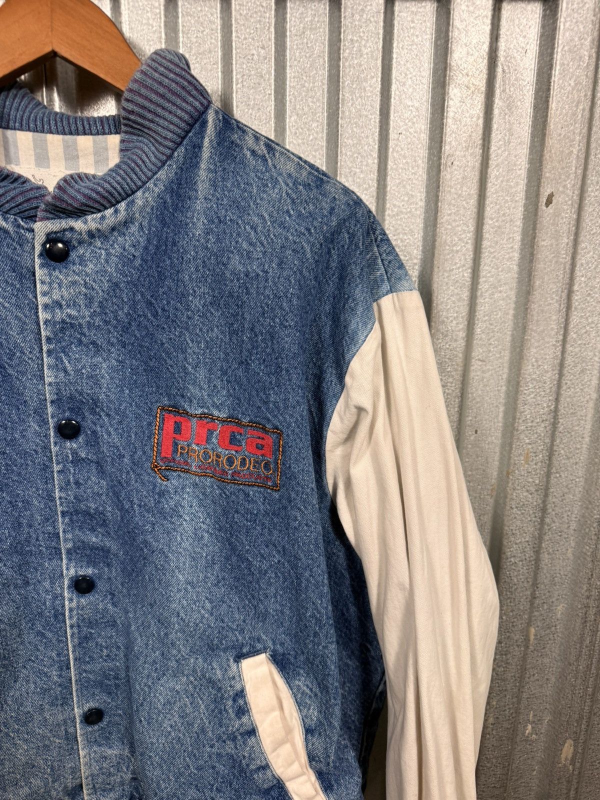 Other Insane Vintage Western Prca Pro Rodeo Cowboy Denim Bomber Size US XL / EU 56 / 4 - 4 Thumbnail