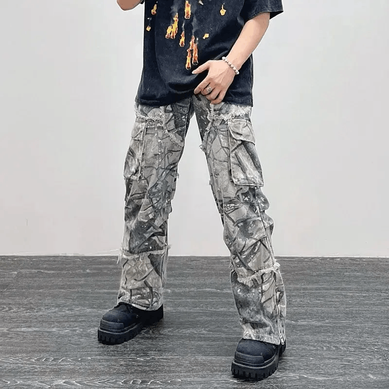Japanese Brand × Vintage Camouflage Y2K Fashion Baggy Jeans Cargo Pants Size US 28 / EU 44 - 5 Thumbnail