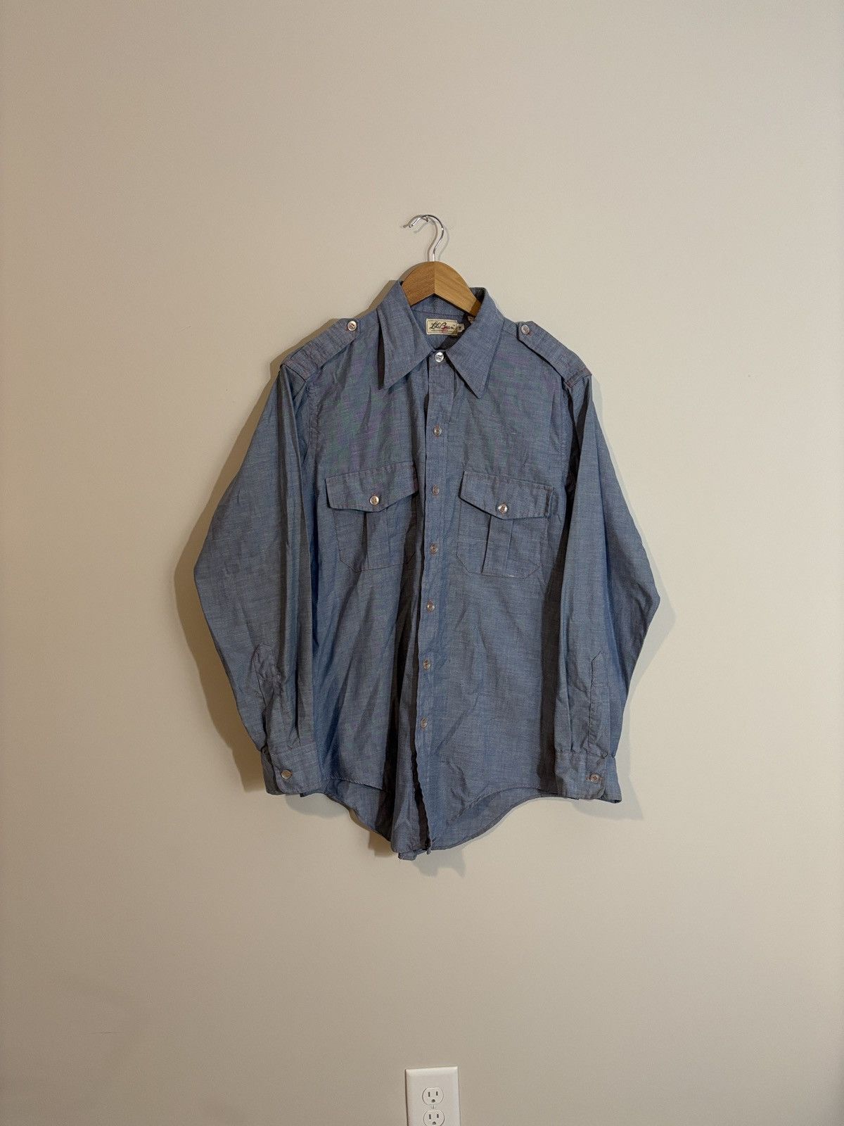 L.L. Bean Vintage L.L. Bean 70s Button Up Shirt Size US L / EU 52-54 / 3 - 4 Thumbnail