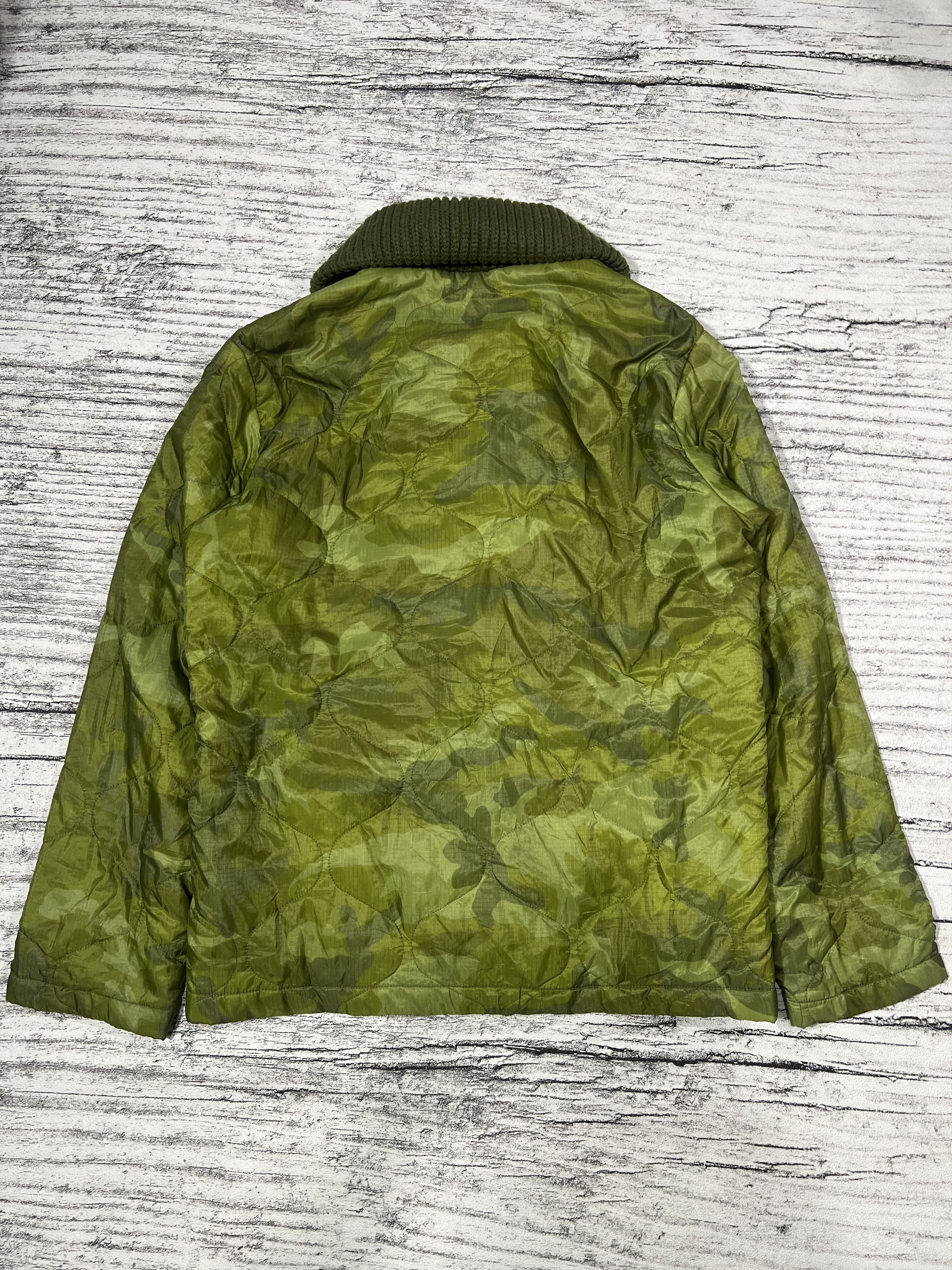 Buzz Rickson's 2000s Buzz Ricksons Leather Quilted Camo Military Jacket Size US L / EU 52-54 / 3 - 3 Thumbnail