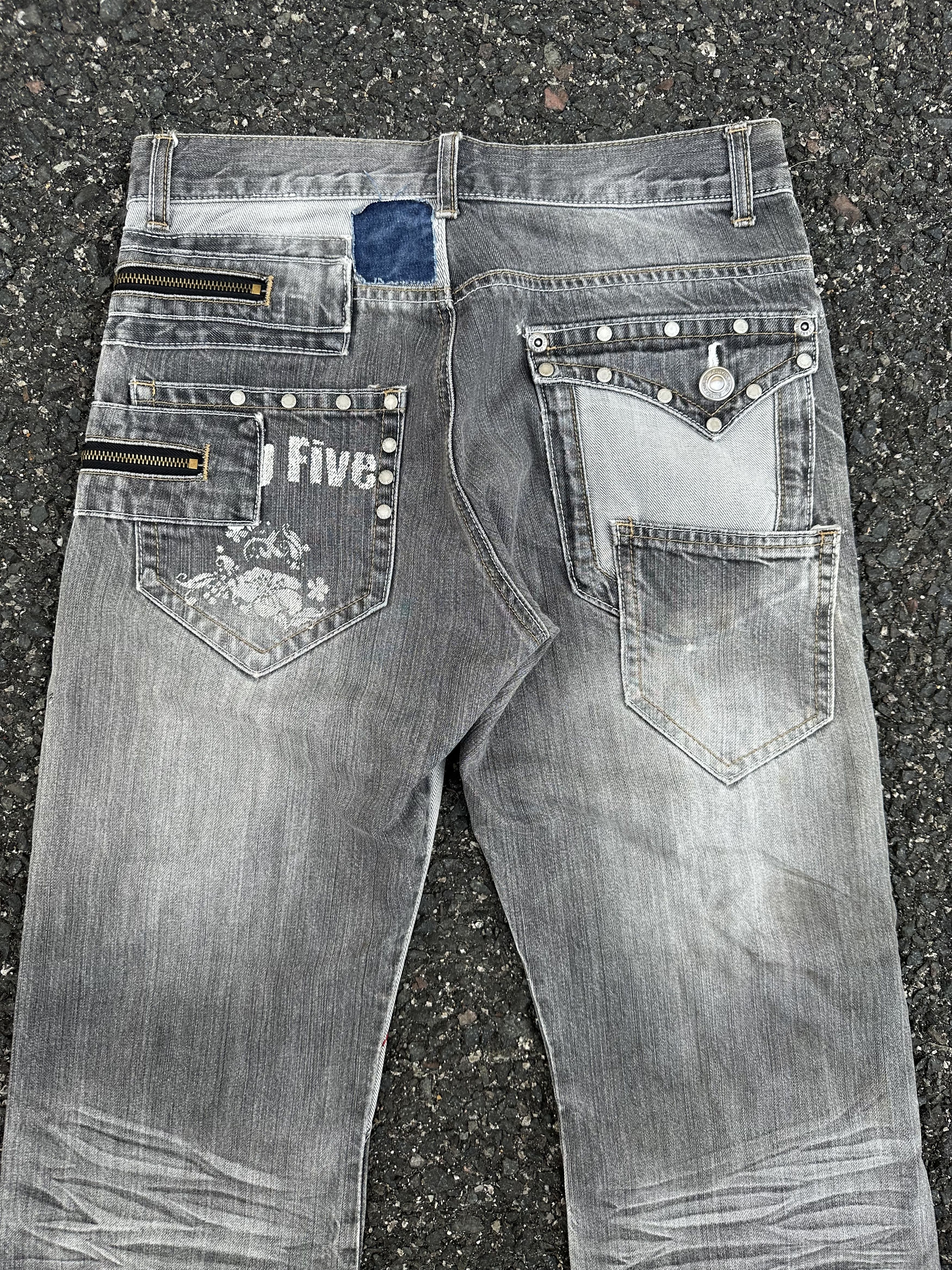 If Six Was Nine DENIM PANTS VINTAGE DOUBLE WAIST PUNK STYLE Size US 30 / EU 46 - 16 Thumbnail