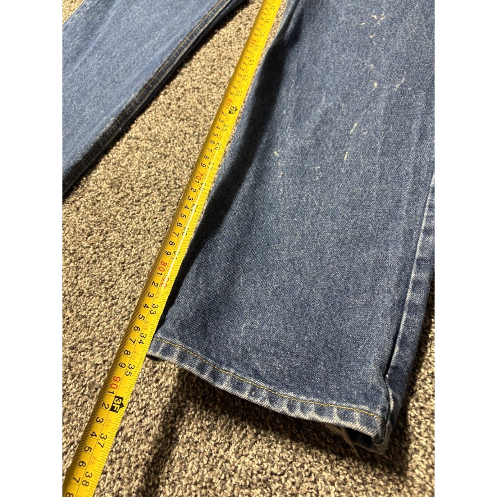Denime Cinch WRX FR Jeans Men 40x34 Denim White Label Relaxed Flame-Resistant Work Jeans 5-Pocket American Cowboys Color Blue Mens Size US 40 / EU 56 - 5 Thumbnail